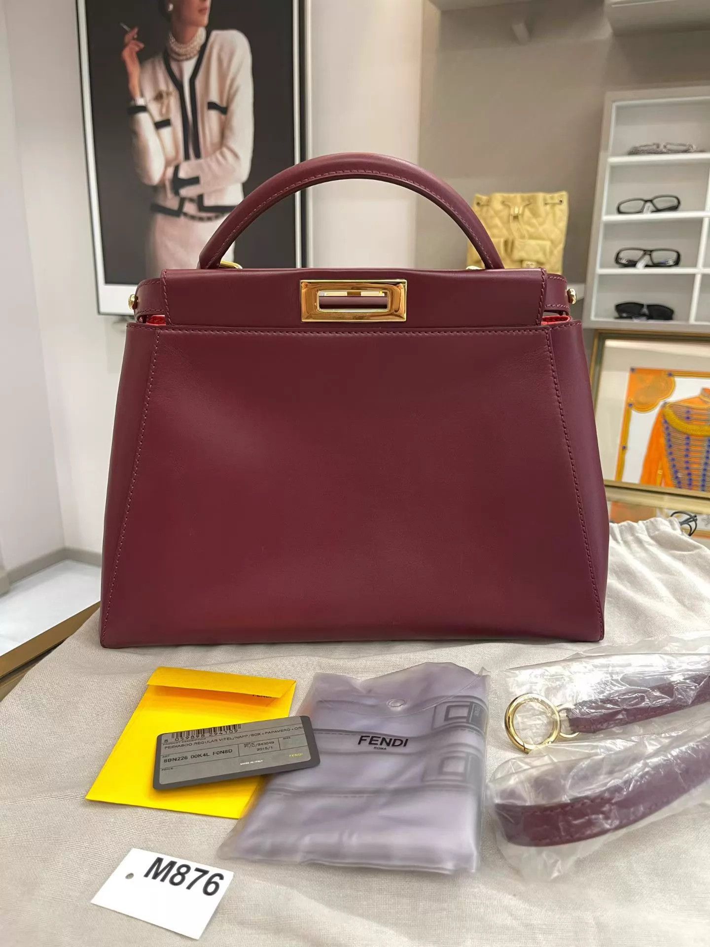 Fendi Fendi Peekaboo VGC w/Dust Bag + RCvr 34x12x25 M876 Size ONE SIZE - 4 Thumbnail