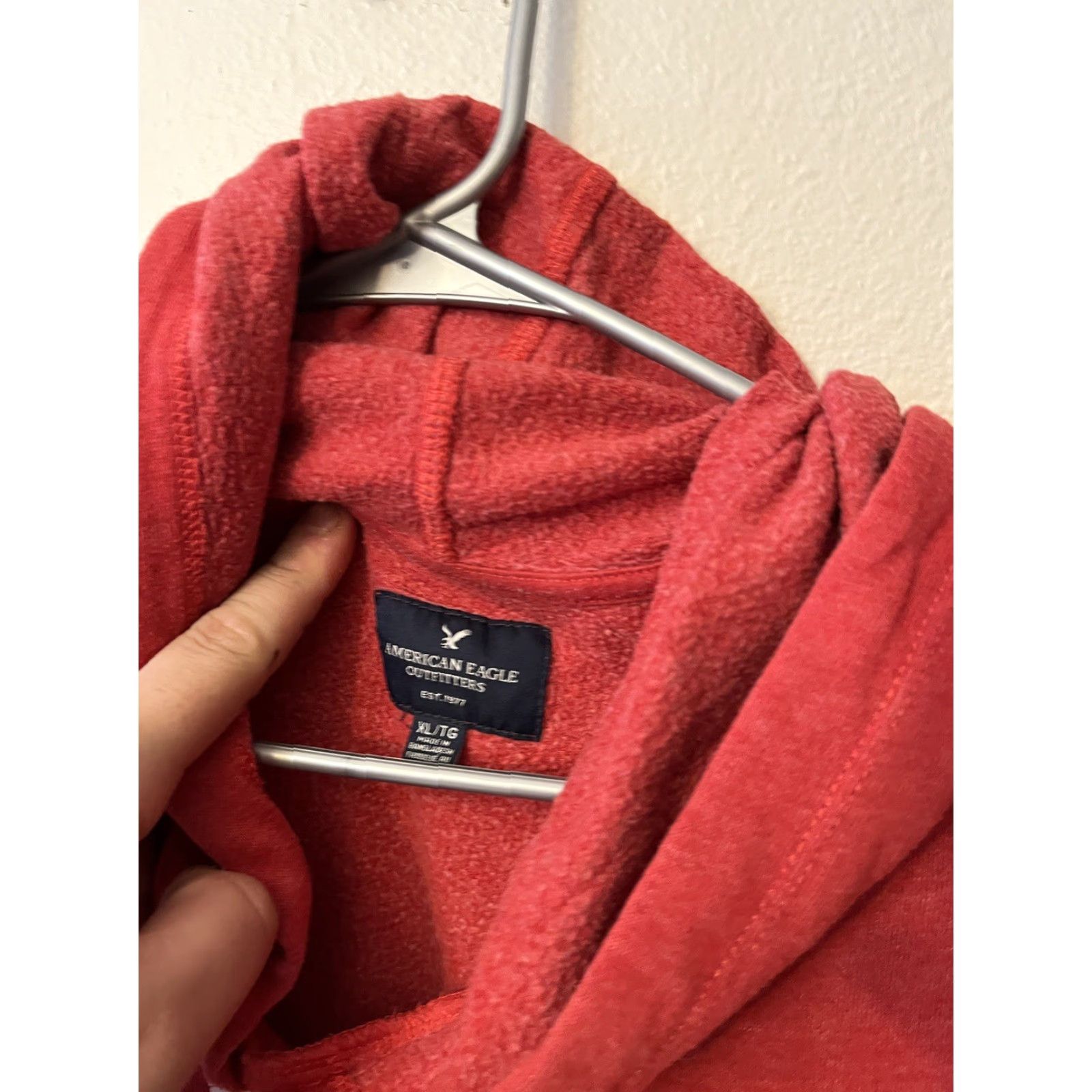 American Eagle Outfitters American Eagle Outfitters Hoodie Adult XL Varsity Red Cotton Fleece Logo Pullover Long Sleeve Pocket Unisex Size US XL / EU 56 / 4 - 2 Thumbnail