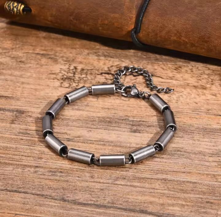 Jewelry Rock Oxidized Chain Link Bracelet Size ONE SIZE - 3 Thumbnail