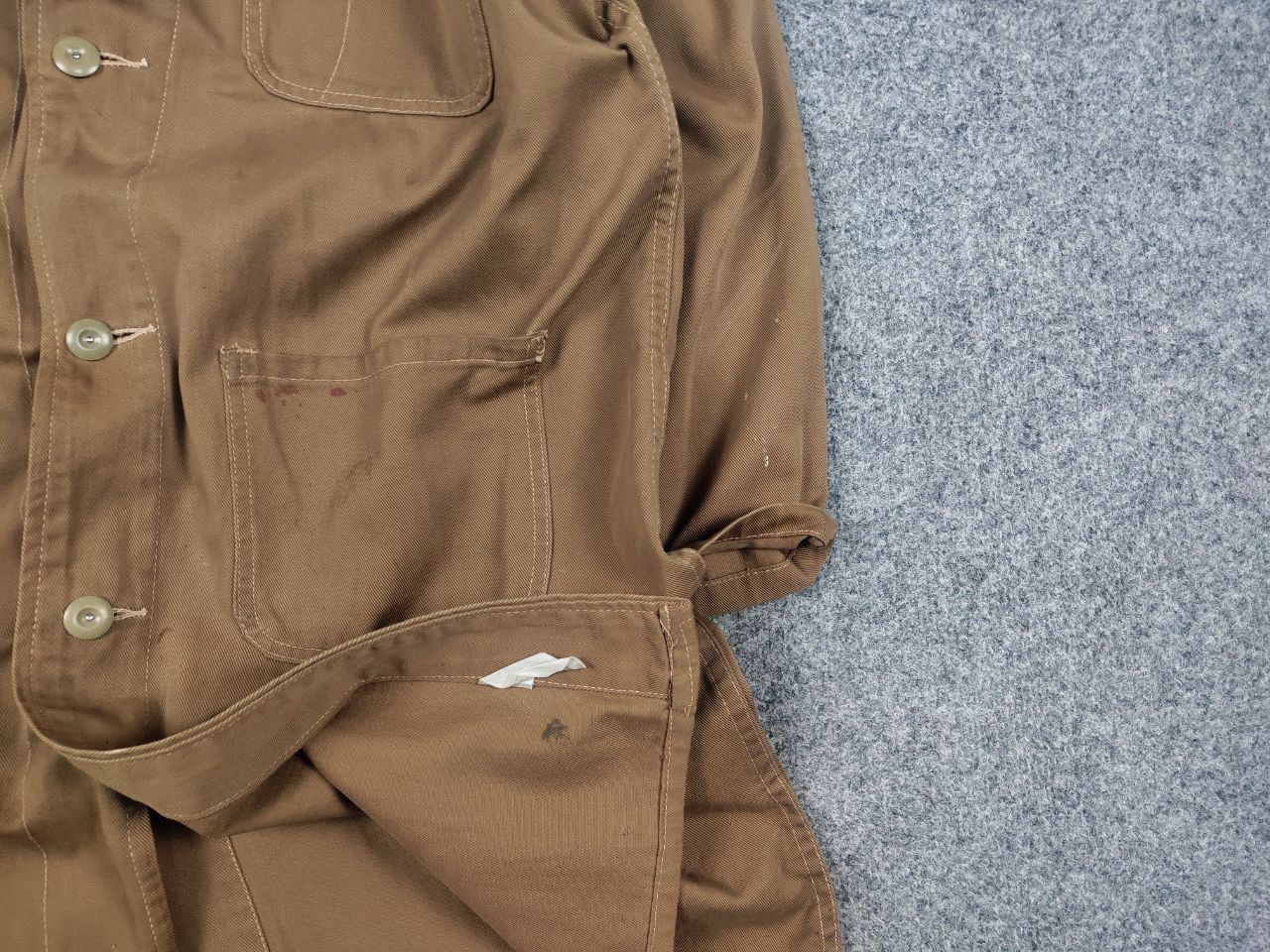 Vintage Skyways Sanforized British 60's drill work Distressed Jacket Size US M / EU 48-50 / 2 - 7 Thumbnail