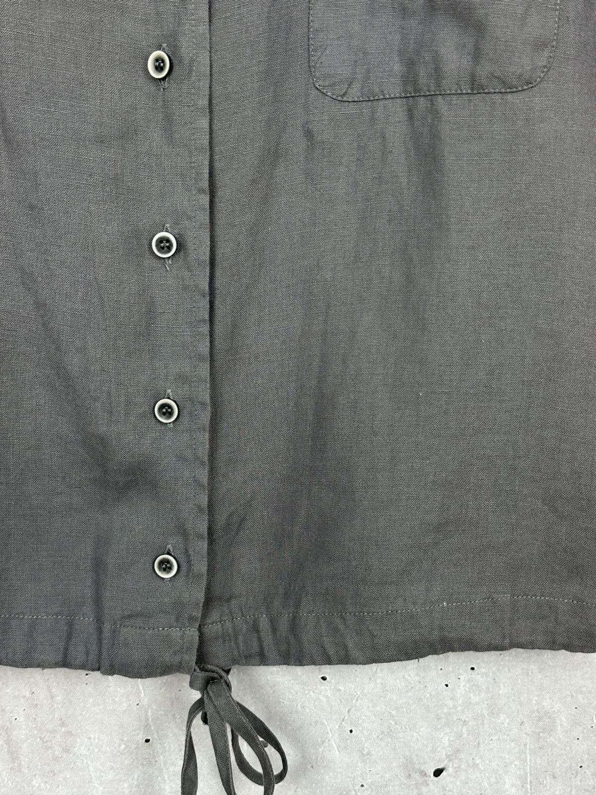 Armani Vintage Armani Jeans Grey Linen Short Sleeve Shirt Size M / US 6-8 / IT 42-44 - 6 Thumbnail