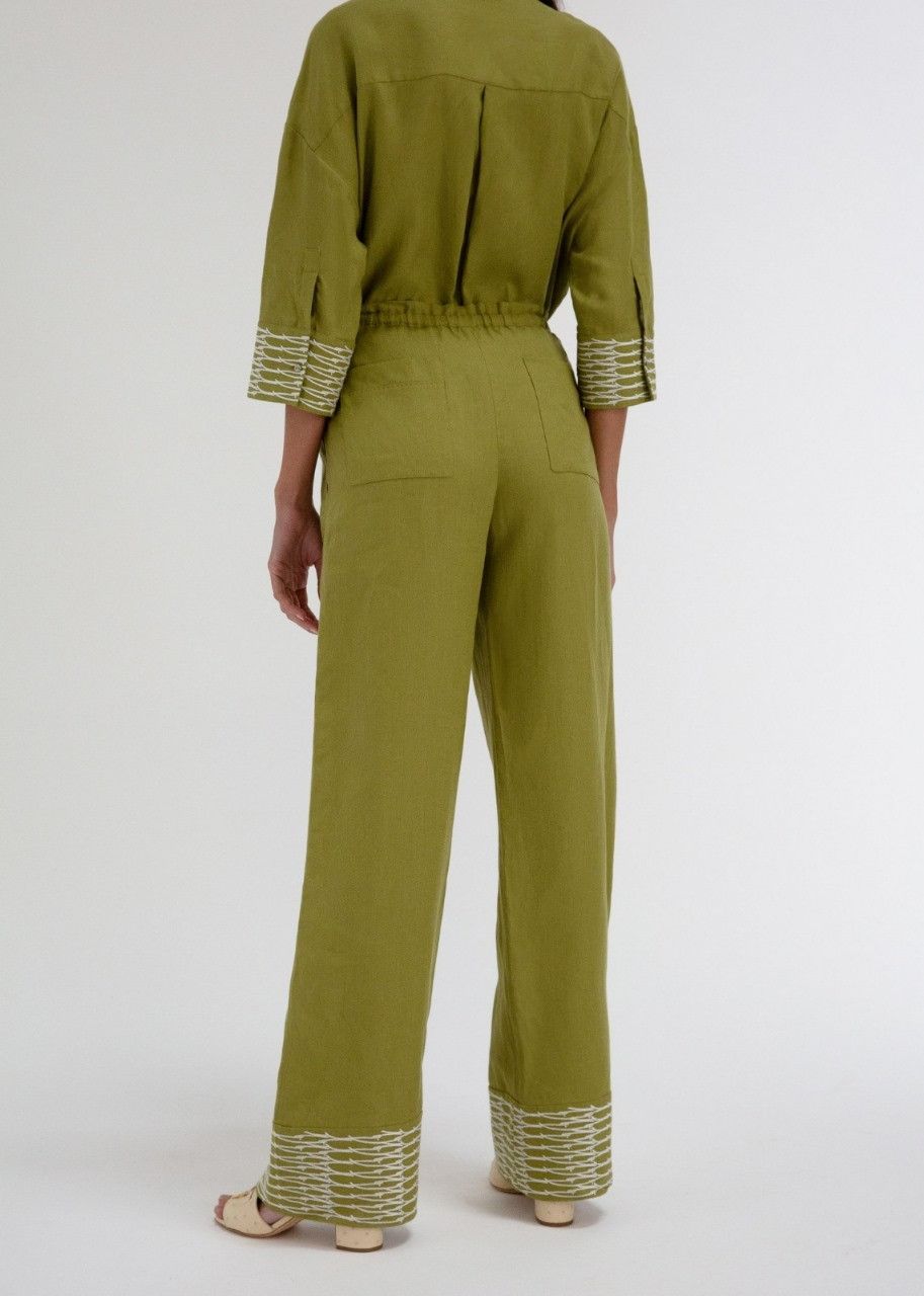 Loro Piana o1srvl11e0424 Trouser in Olive Size 32" / US 10 / IT 46 - 4 Thumbnail