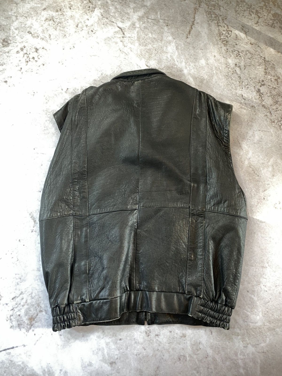 Genuine Leather × Vintage 90s Vintage Transformer Leather Jacket / Vest Size US XL / EU 56 / 4 - 11 Thumbnail
