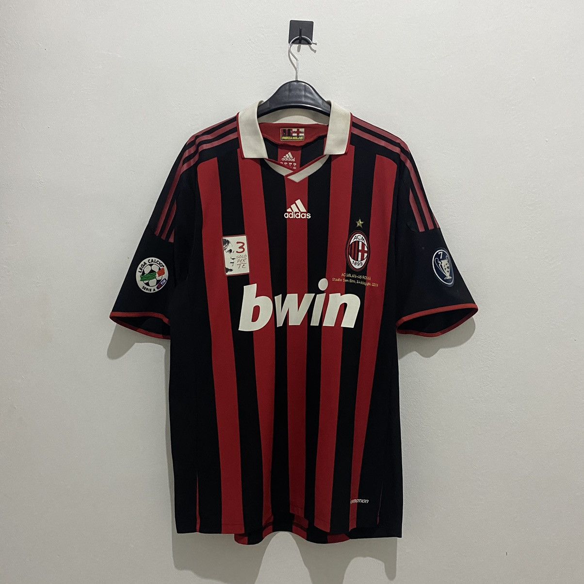 Adidas AC Milan 2009-10 Last Maldini Sign Soccer Jersey Size US XL / EU 56 / 4 - 17 Thumbnail