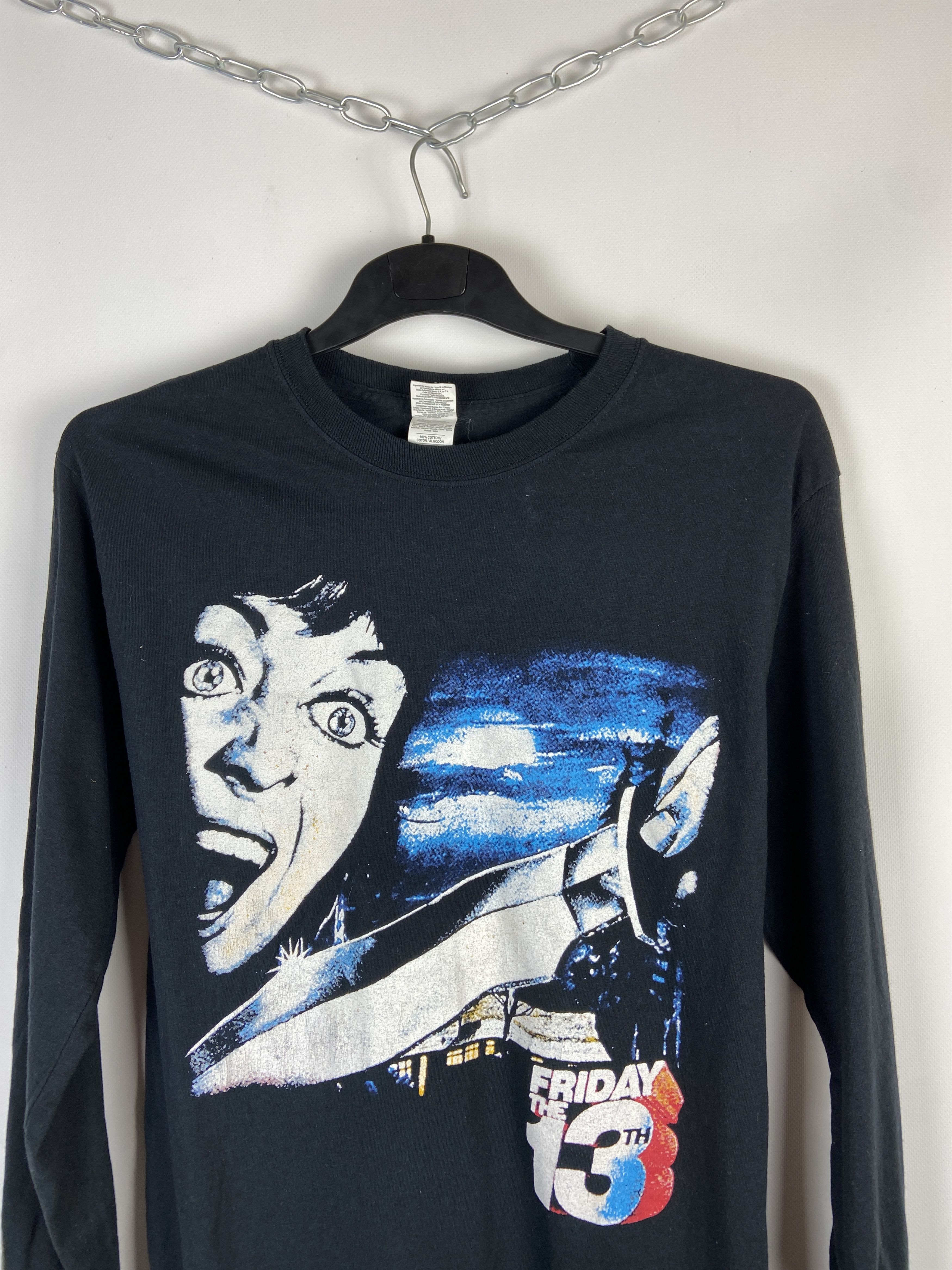 Vintage Vintage Black Long Sleeve 13 Friday Jason Movie Big Print Size US M / EU 48-50 / 2 - 4 Thumbnail