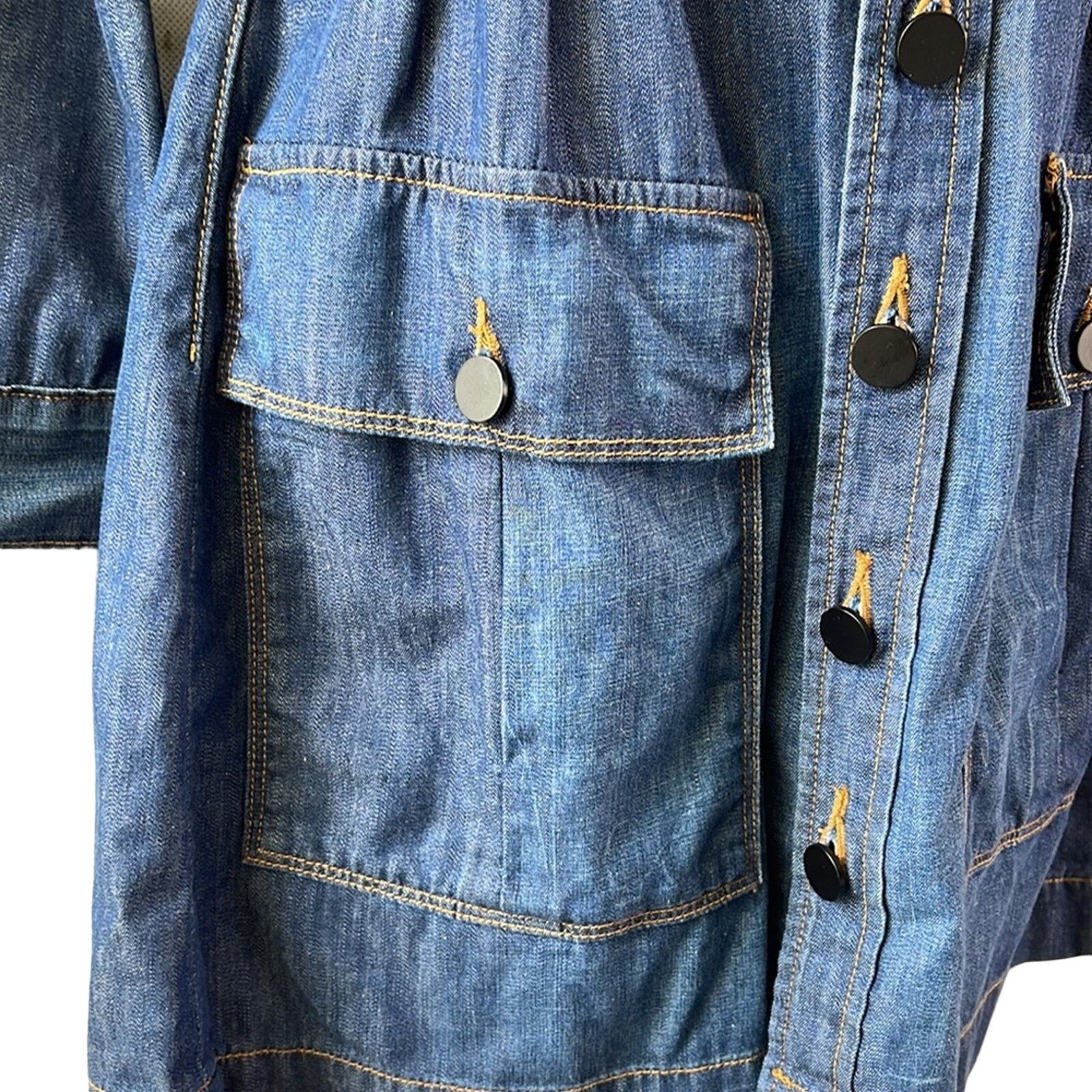 Frame FRAME Denim Le St. Tropez Earldom Denim Dress Size XS Size XS / US 0-2 / IT 36-38 - 4 Thumbnail