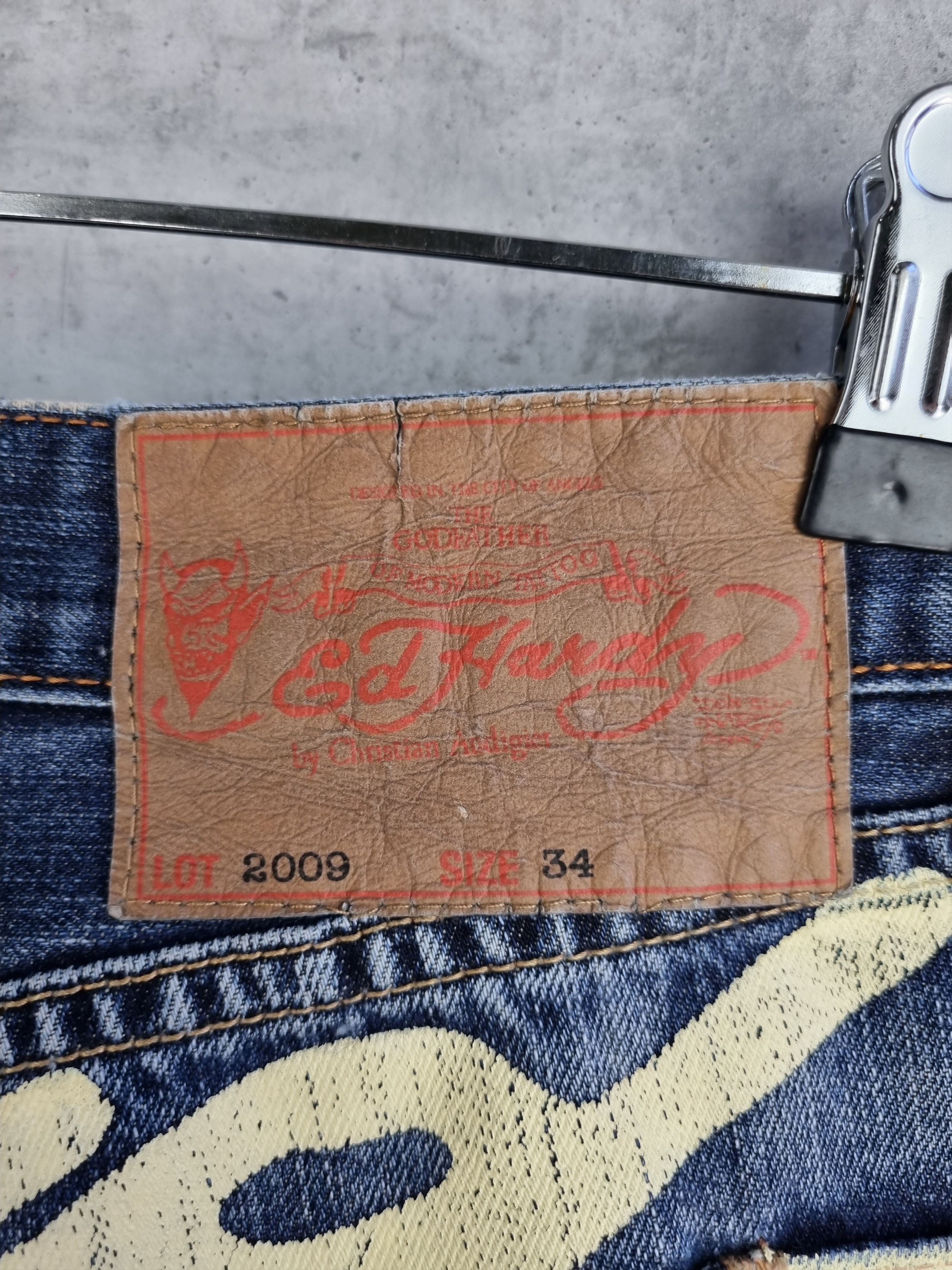 Christian Audigier Ed Hardy by Christian Audigier Embroidered Denim Jeans Size US 34 / EU 50 - 14 Thumbnail