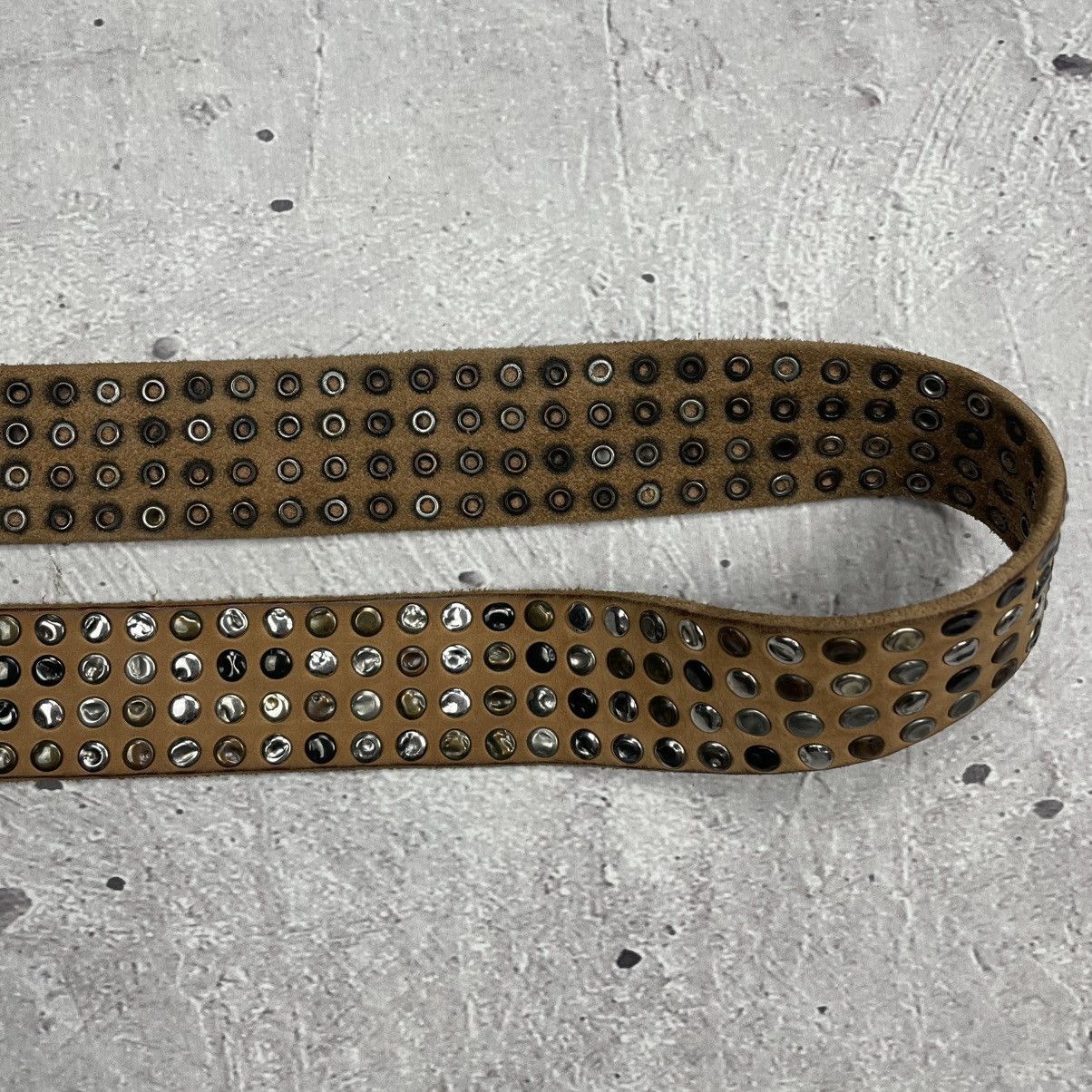 Vintage Vintage Avantgarde Affliction Leather with rivets Belt Size ONE SIZE - 6 Thumbnail