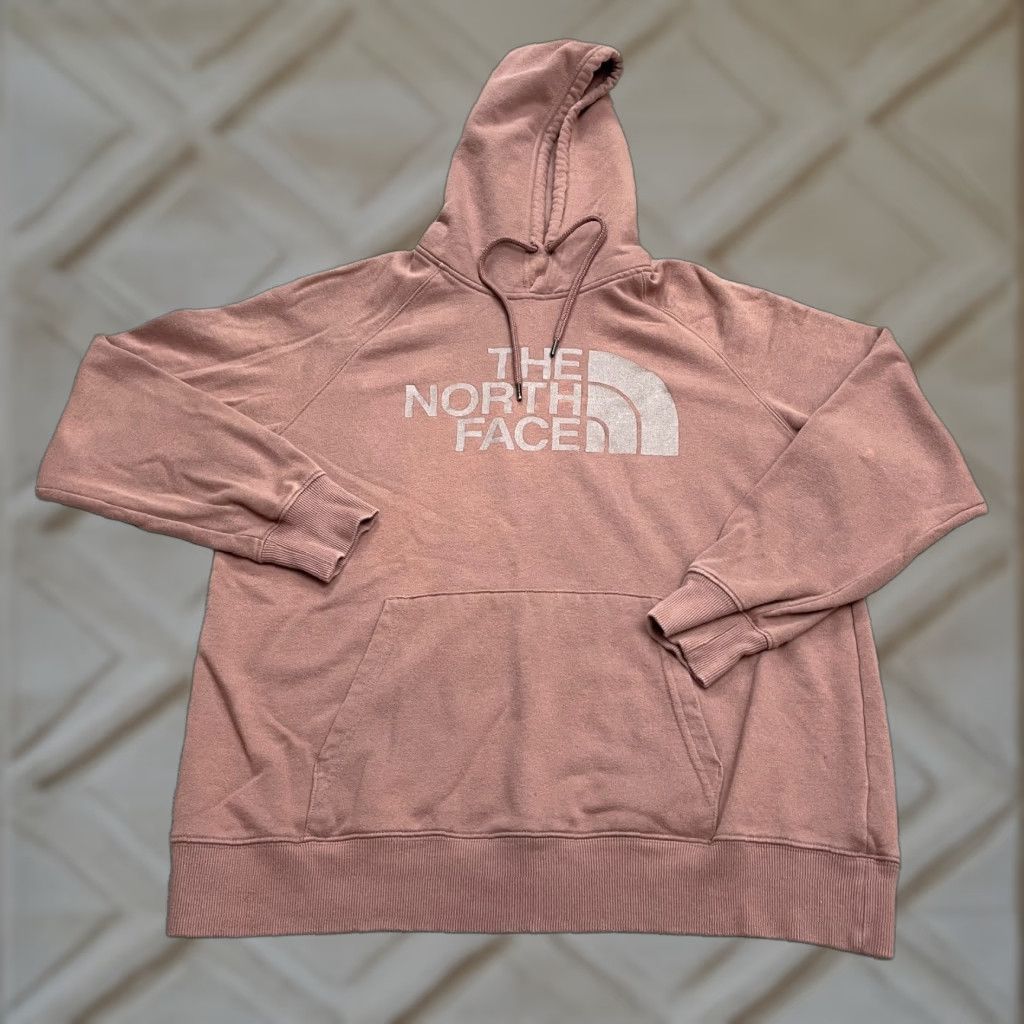 The North Face The North Face Sweatshirt Women's Pullover Hooded Fleece Pink Large Casual All Seasons Logo Graphic Outdoor Sports Streetwear Size L / US 10 / IT 46 - 1 Thumbnail