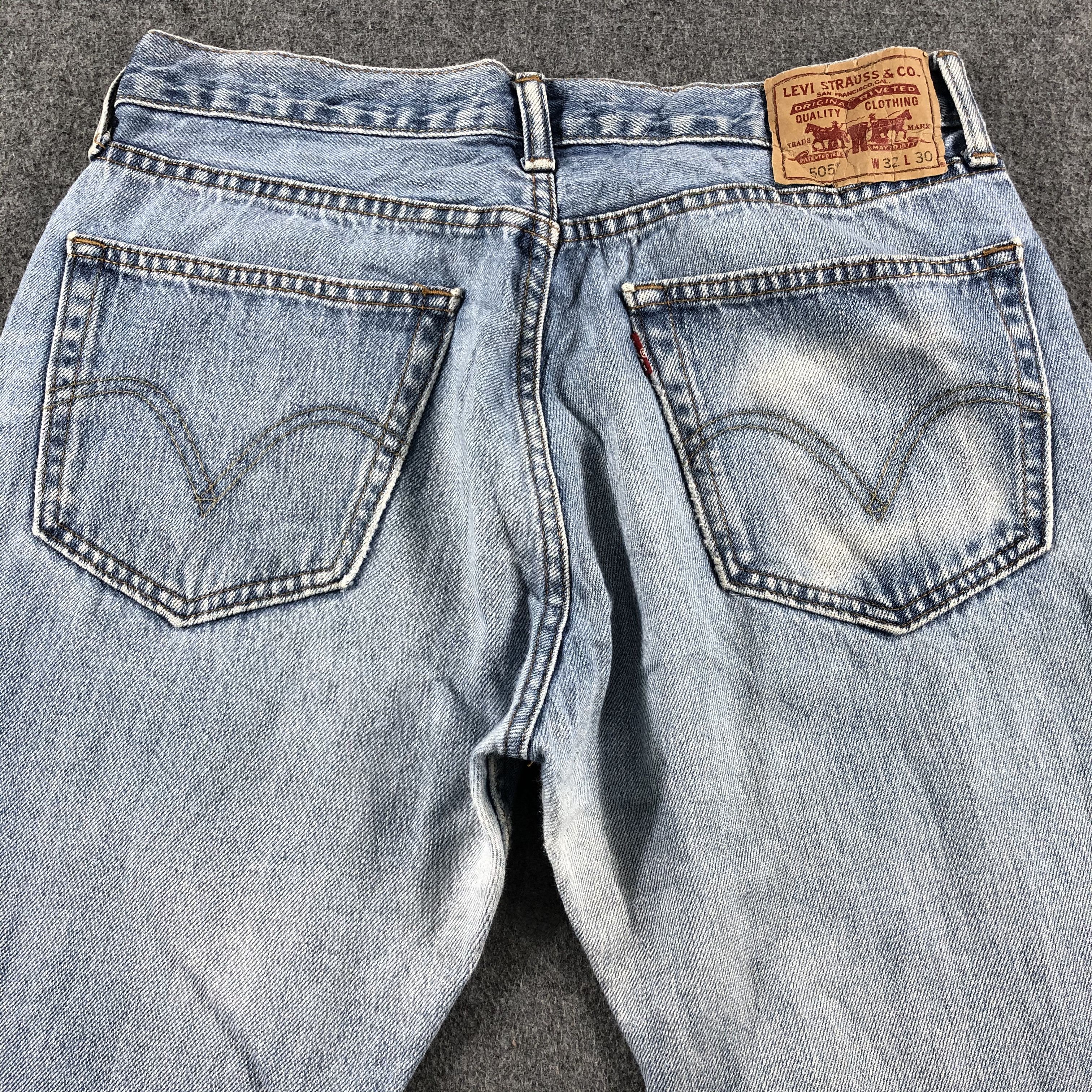Levi's Vintage Blue Wash Levis 505 Jeans-J2381 Size US 32 / EU 48 - 4 Thumbnail