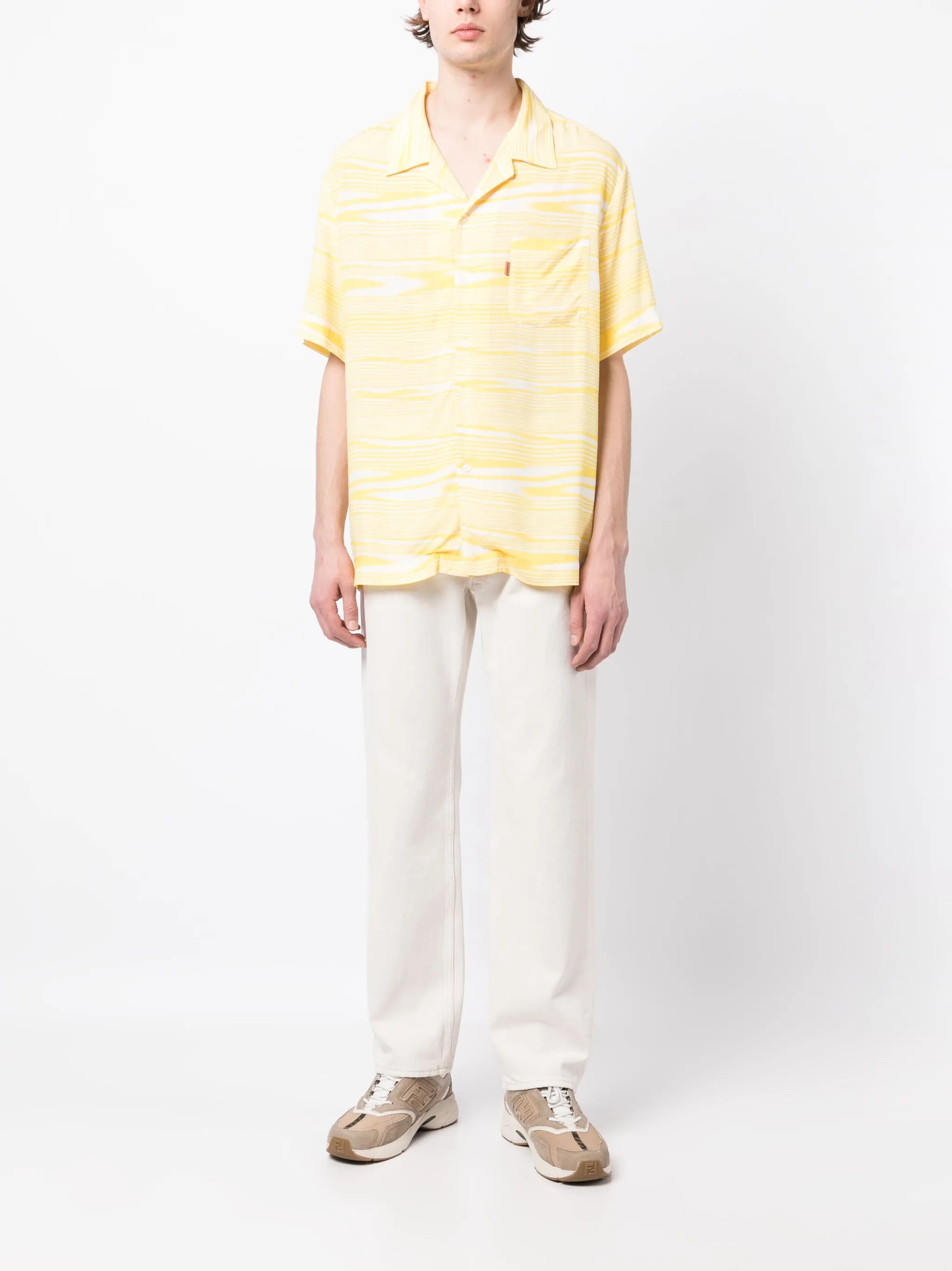 Missoni o1y0225 Striped Shirt in Yellow/White Size US M / EU 48-50 / 2 - 5 Thumbnail