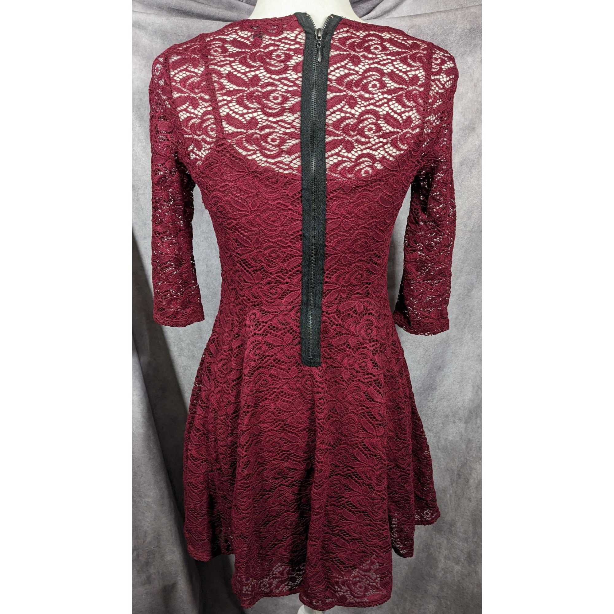 Other Fishbowl Lace Illusion Red A Line Dress Size XS Size XS / US 0-2 / IT 36-38 - 11 Thumbnail