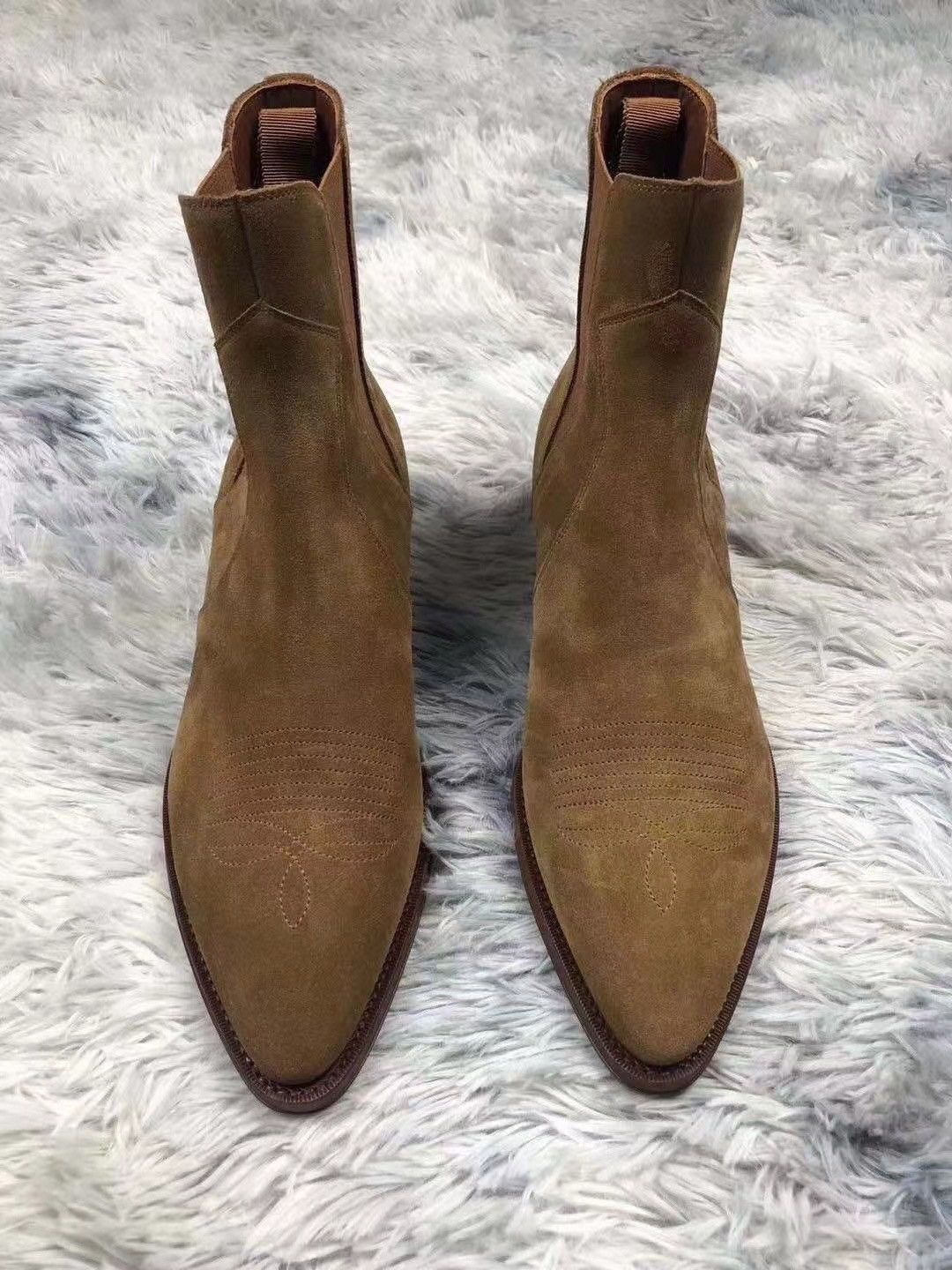 Celine × Hedi Slimane FW20 Camargue Western Chelsea Boots sz40/41.5 Size US 8.5 / EU 41-42 - 4 Thumbnail