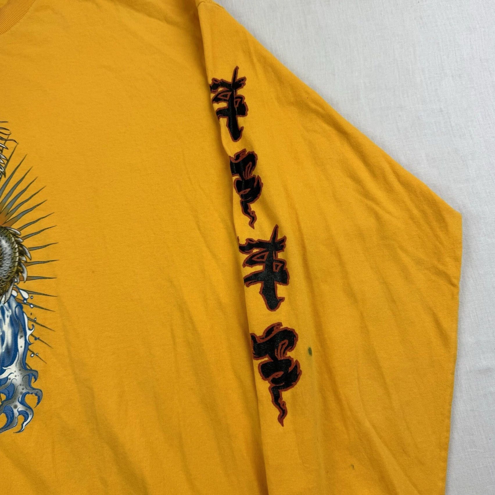 Salem Sportswear VINTAGE Jem Sportswear Long Sleeve Shirt Adult XL Yellow Grunge Y2K Mens Size US XL / EU 56 / 4 - 3 Thumbnail