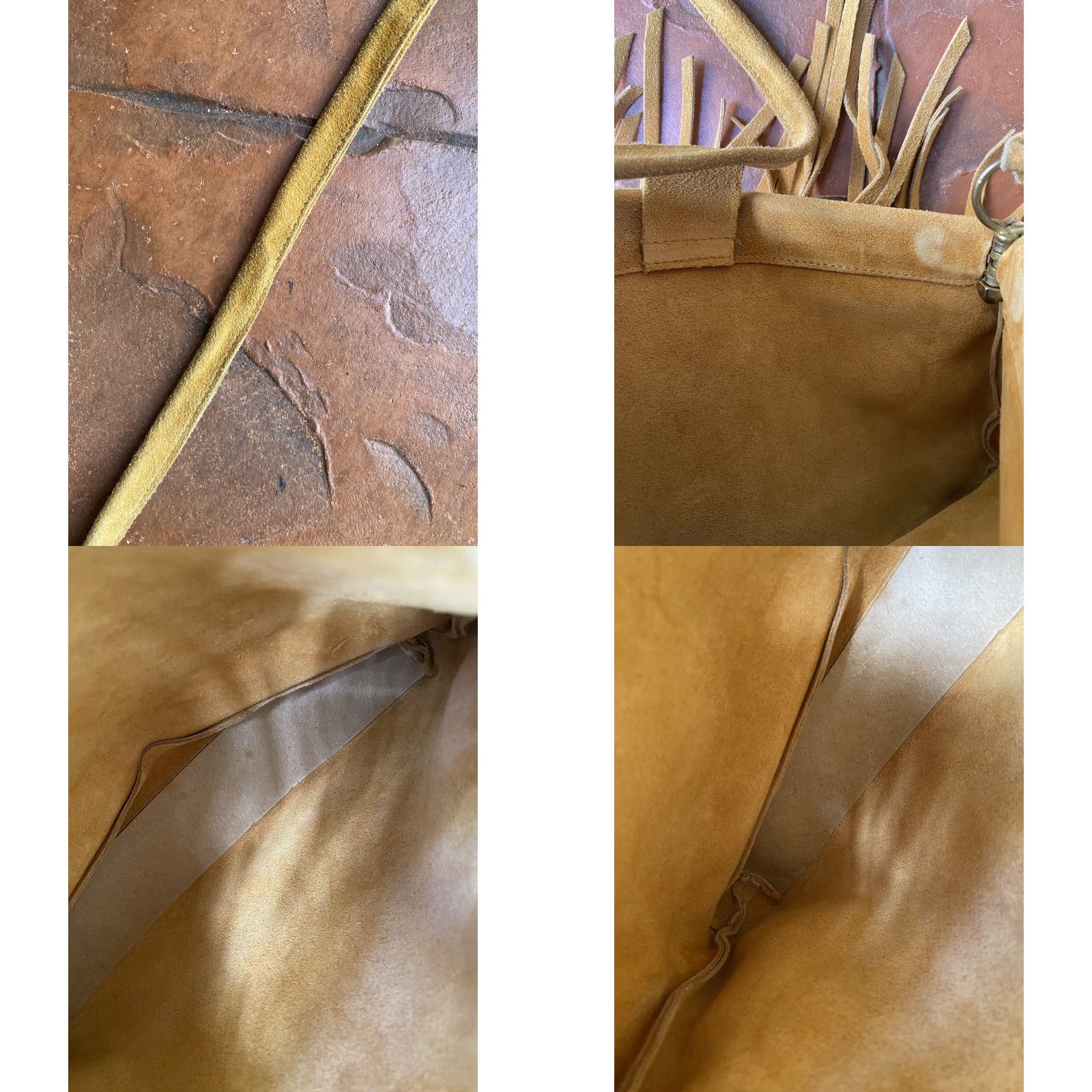 Vintage VINTAGE Fringed Leather Suede Shoulder Strap Bag Western Boho Hippy Size ONE SIZE - 9 Thumbnail
