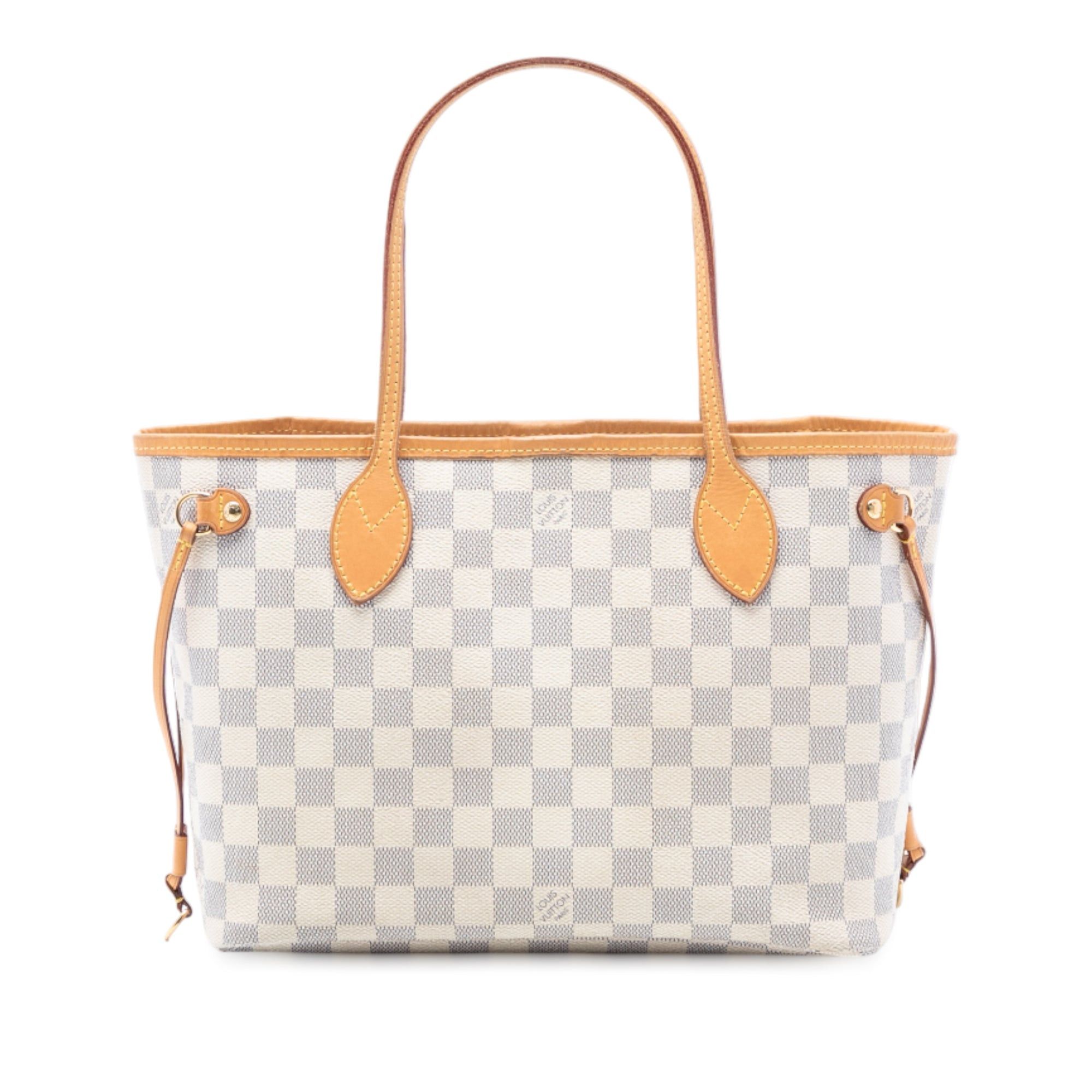 Louis Vuitton Damier Azur Neverfull Pm in White, Women's
