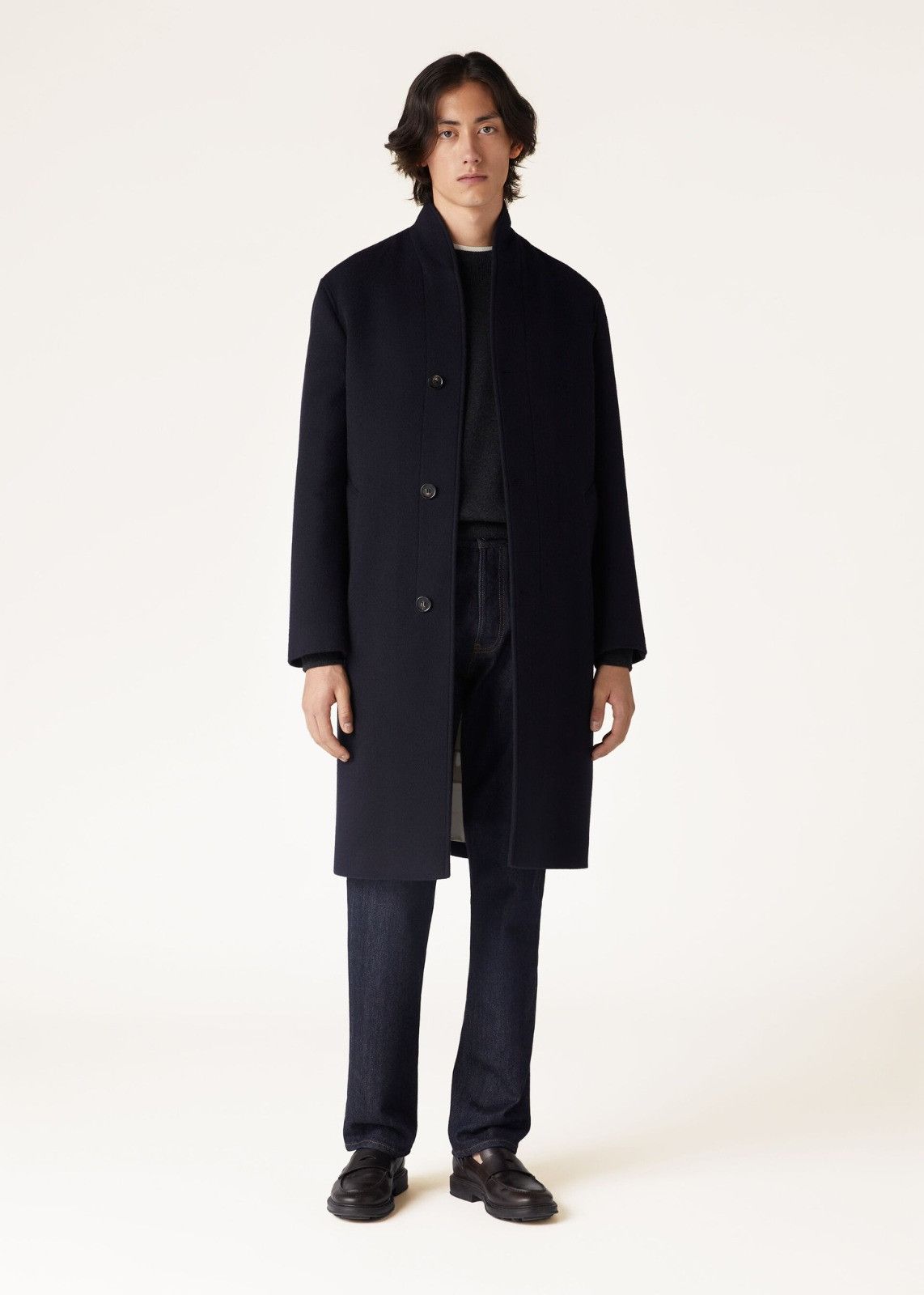 Loro Piana o1srvl11e0125 Daito Coat in Navy Blue Size US L / EU 52-54 / 3 - 4 Thumbnail