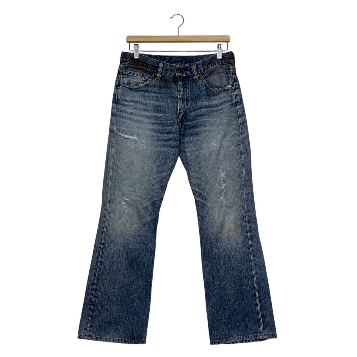 Levi's Vintage Levis Disressed Flare Denim Jeans Size US 30 / EU 46 - 1 Thumbnail