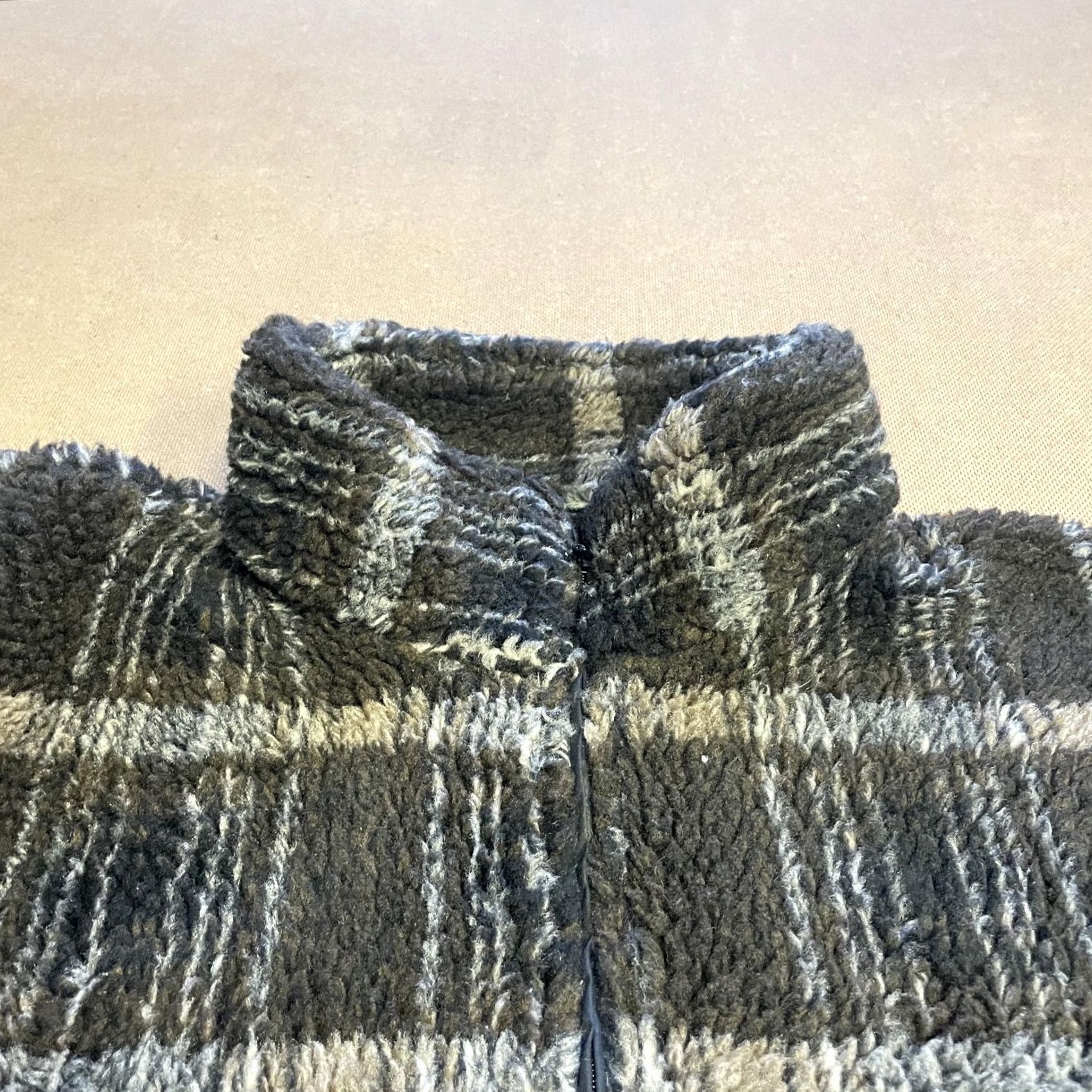 Vintage VINTAGE Black Ice Pullover Sweater Mens XL Gray Plaid Fuzzy Sherpa Fleece Made USA Size US XL / EU 56 / 4 - 7 Thumbnail