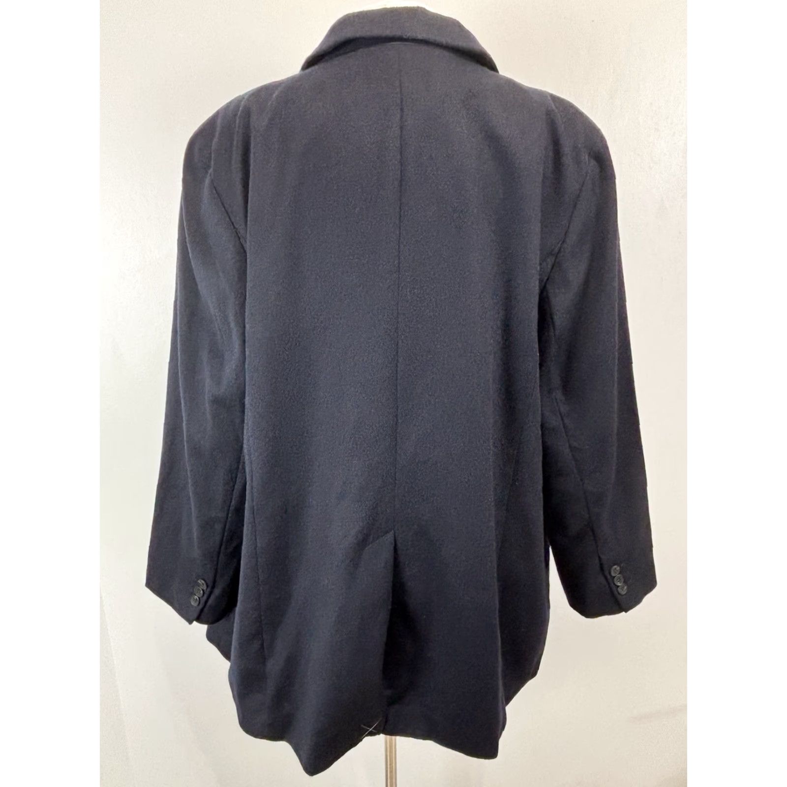 Talbots VINTAGE Talbots Wool Blend Blazer Jacket Women’s Plus Size 20W Navy Solid Long Sleeve Business Classic Preppy Fall Winter Spring Size 3XL / US 20-22 - 3 Thumbnail