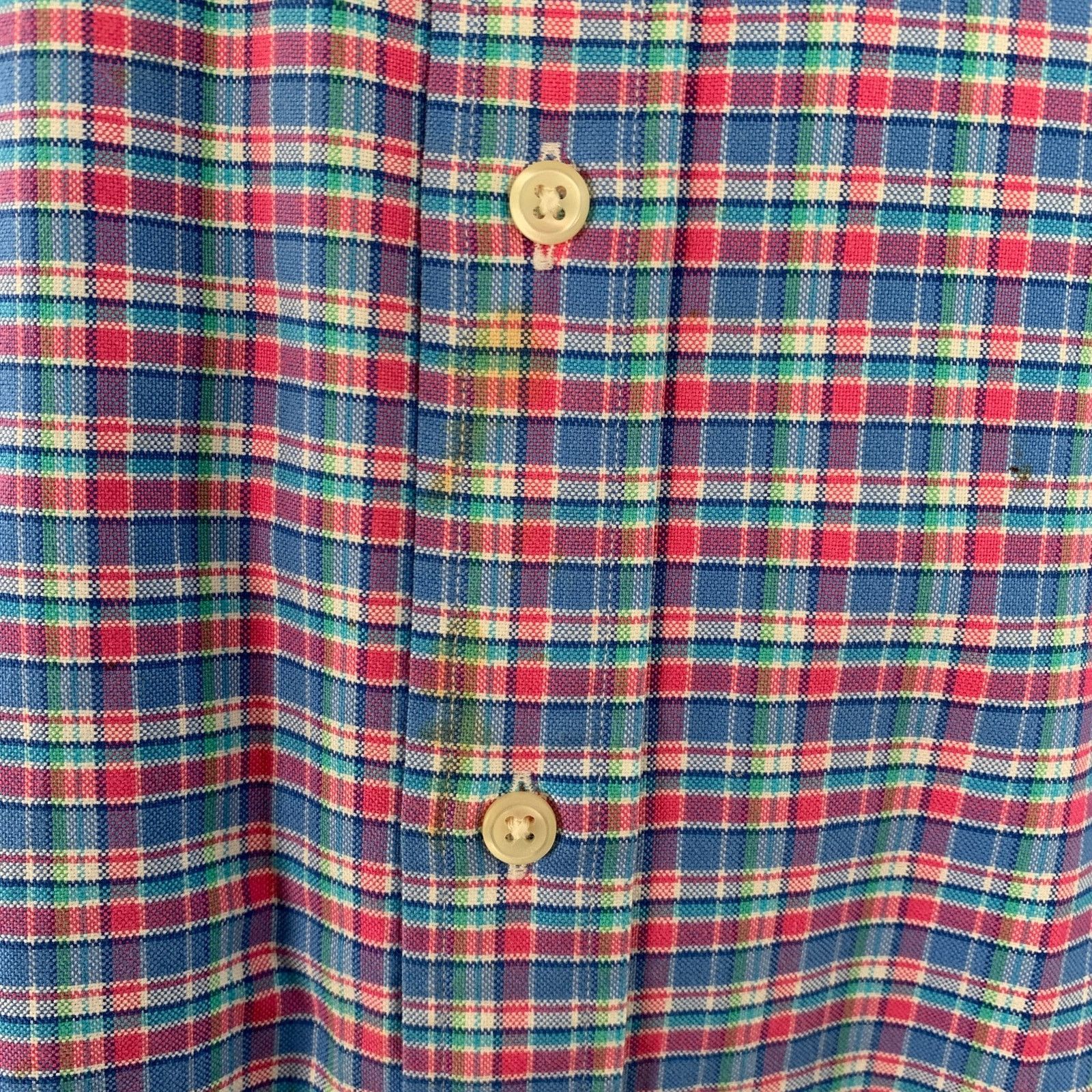 Ralph Lauren Blue Pink Plaid Cotton Button Down Long Sleeve Shirt Size US XXL / EU 58 / 5 - 6 Thumbnail