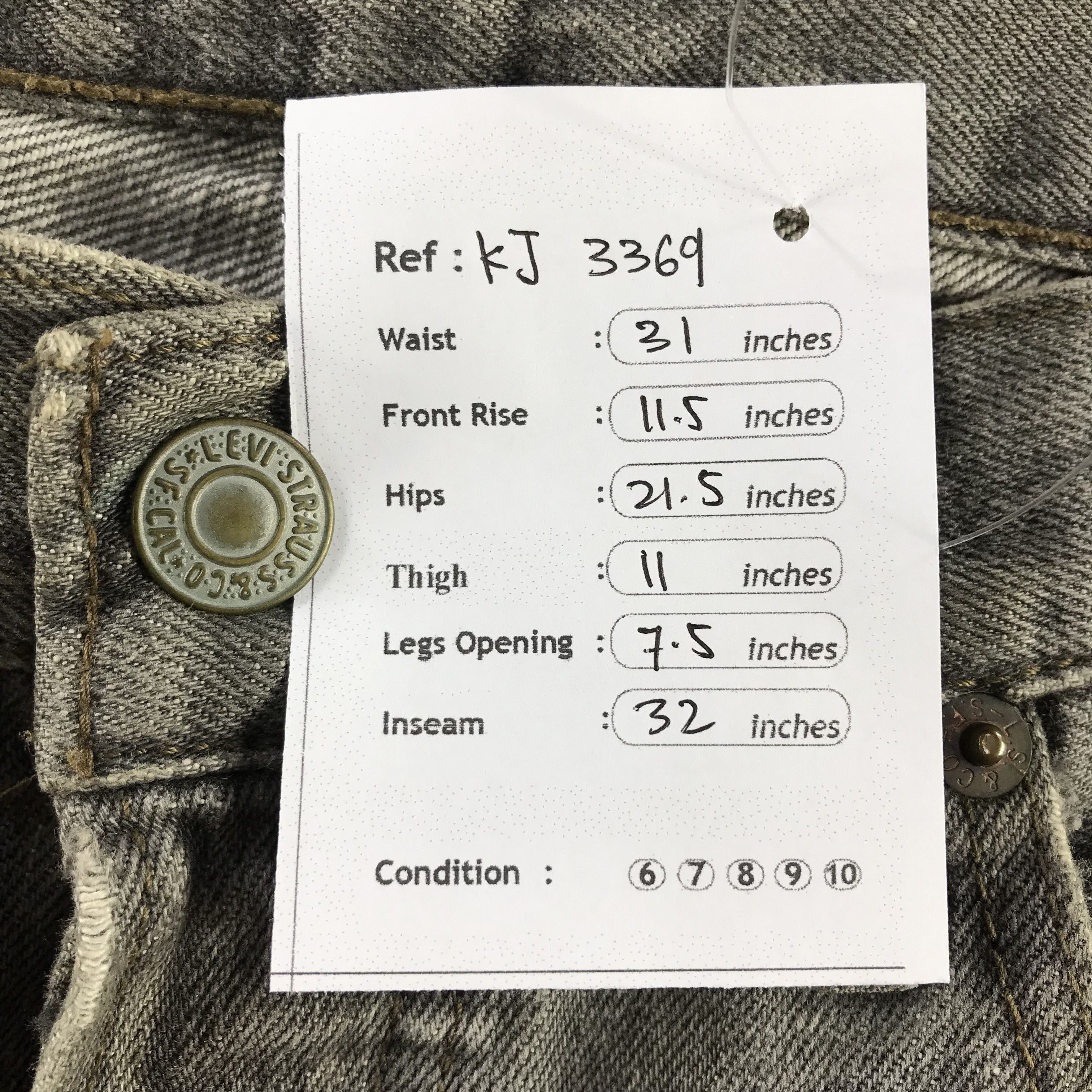 Levi's Vintage Levis 501 Jeans Faded Gray Denim KJ3369 Size US 30 / EU 46 - 13 Thumbnail