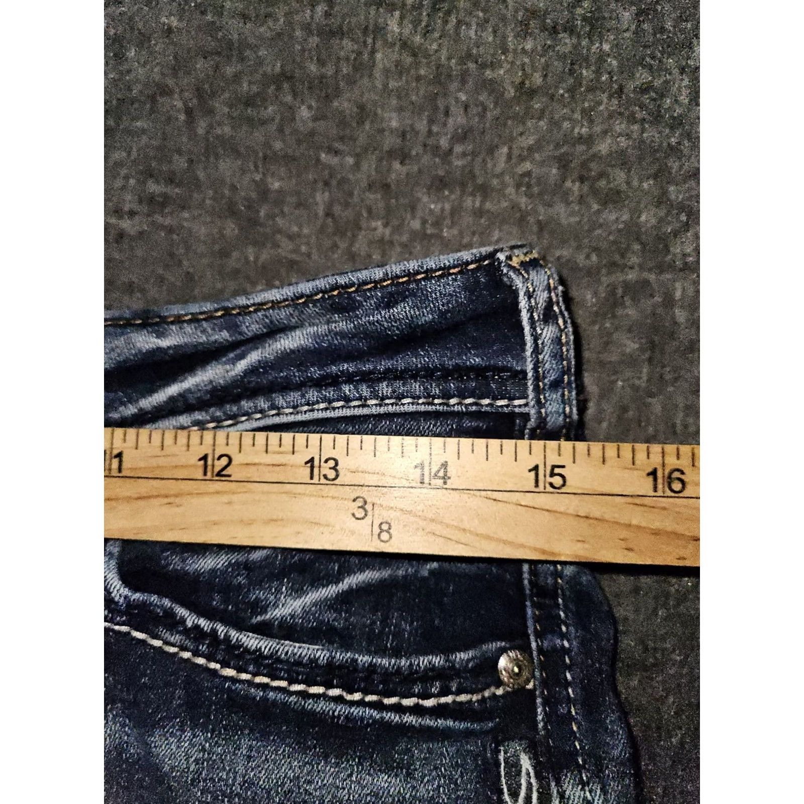 Silver Jeans Co. Silver Jeans Women's Jeans Bootcut 29x33 Slim Low Rise Embroidered Blue Denim Stretch Size 29" - 4 Thumbnail