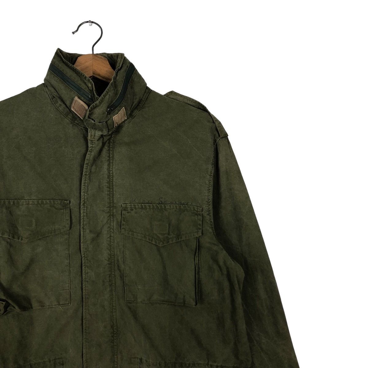 Japanese Brand 🔥Vintage Chore Biker Jacket Military Cargo Pockets Size US L / EU 52-54 / 3 - 6 Thumbnail