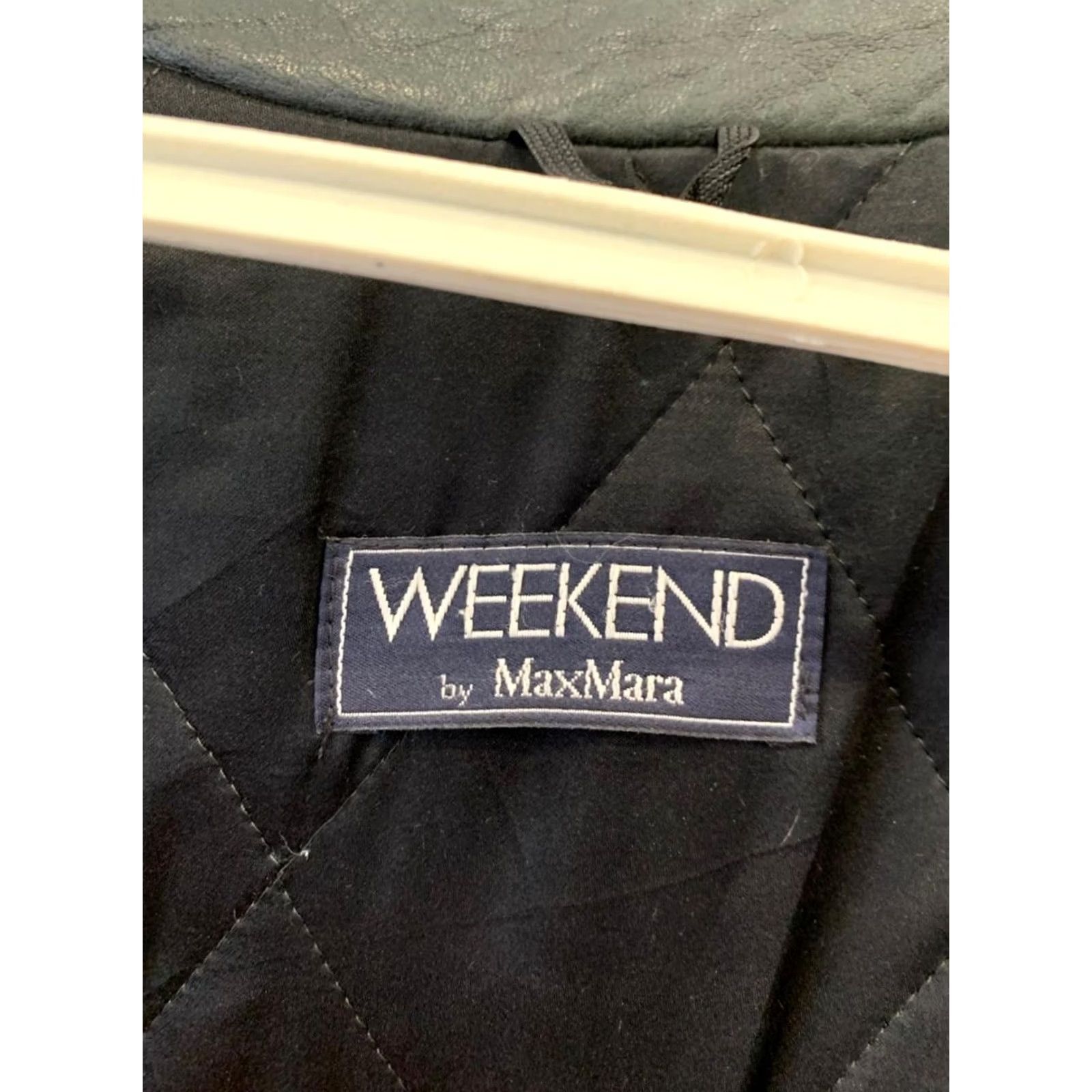 Max Mara Weekend by Max Mara Women's Jacket 6 Black Double-Breasted Leather Collar Size M / US 6-8 / IT 42-44 - 3 Thumbnail
