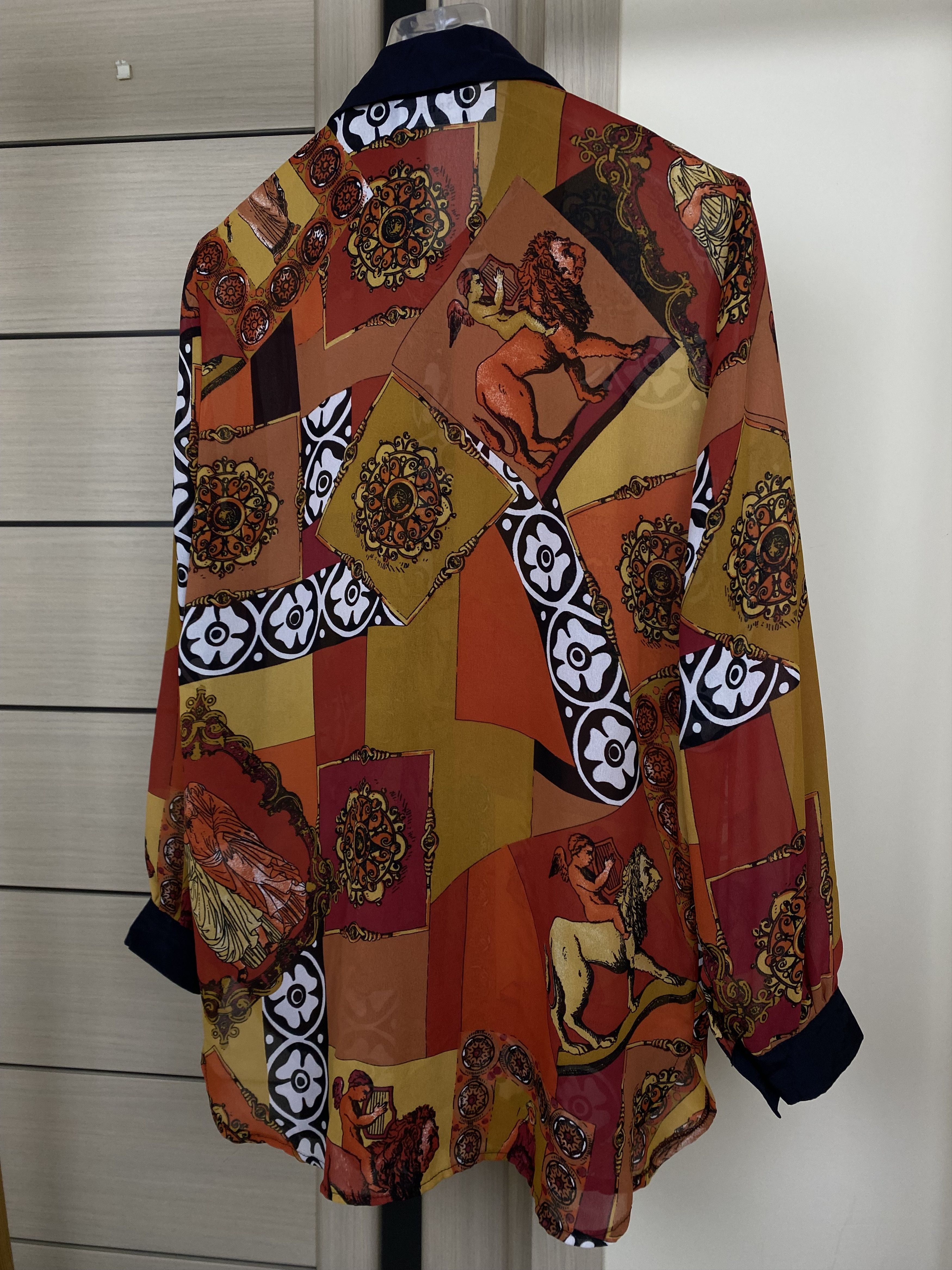 Sandro Vintage 70s 80s Sandro Paris barocco Button Up Shirt Size M / US 6-8 / IT 42-44 - 5 Thumbnail