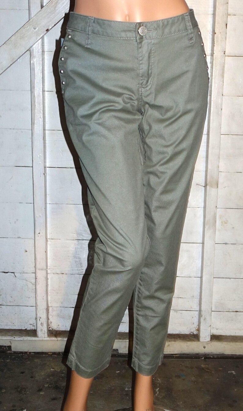 Rock & Republic Rock & Republic Sage Green Harlett Studs Jeans 8 Size 30" / US 8 / IT 44 - 1 Thumbnail