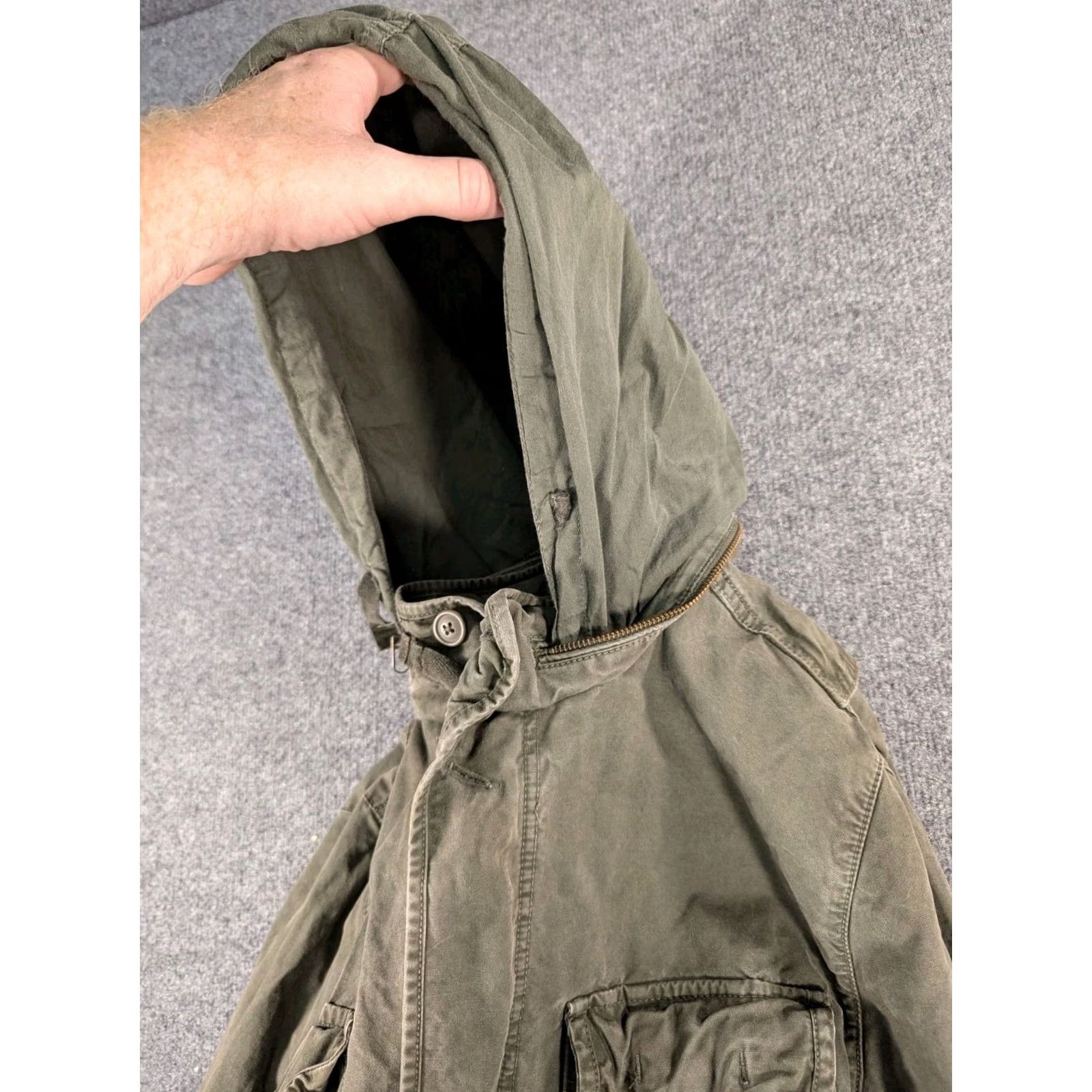 Gap VINTAGE Gap Military Jacket M65 Utility Men’s Size Large Army Zip Up Hood Size US L / EU 52-54 / 3 - 3 Thumbnail