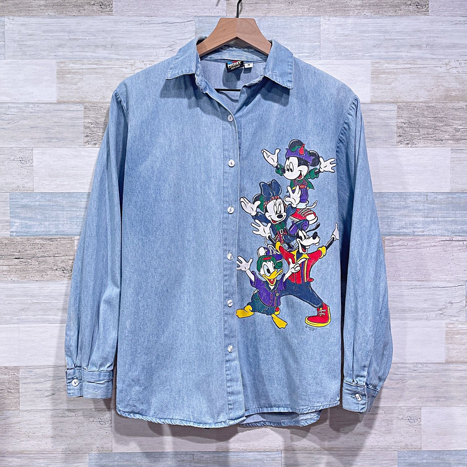 Disney Disney Mickey Mouse 90s Graphic Denim Shirt Jerry Leigh M Size M / US 6-8 / IT 42-44 - 1 Thumbnail