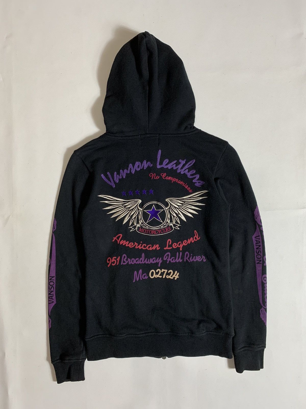 Vanson Leathers × Vintage Vanson Leathers embroidery spell out zip hoodie Size US XS / EU 42 / 0 - 2 Thumbnail