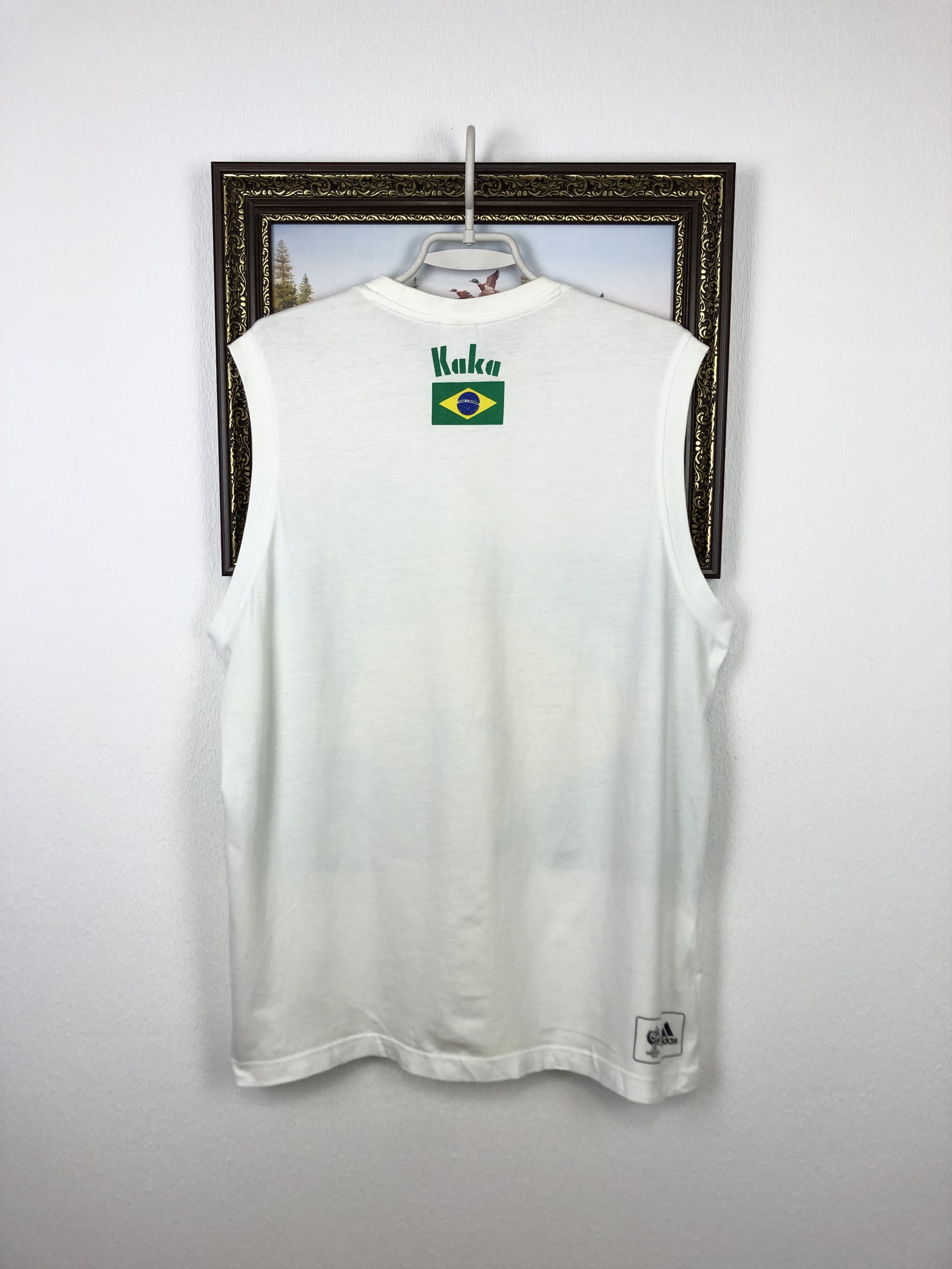 Adidas Vintage World Cup Brazil #22 Kaka Football Vest Tee Hype Size US XL / EU 56 / 4 - 14 Thumbnail