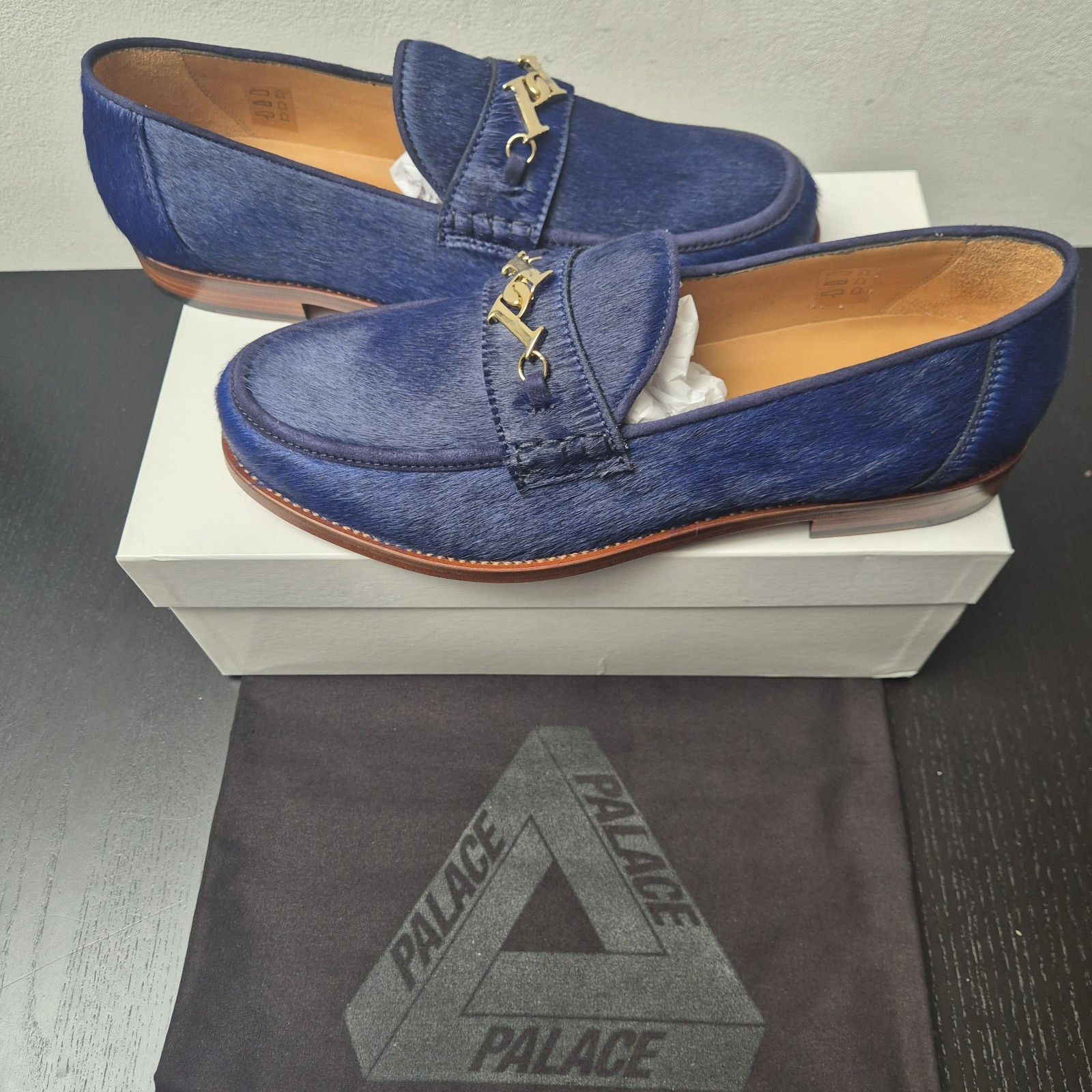 Palace Palace Pony Hair Loafer Navy UK10 Brand New In Box Size US 10.5 / EU 43-44 - 1 Thumbnail
