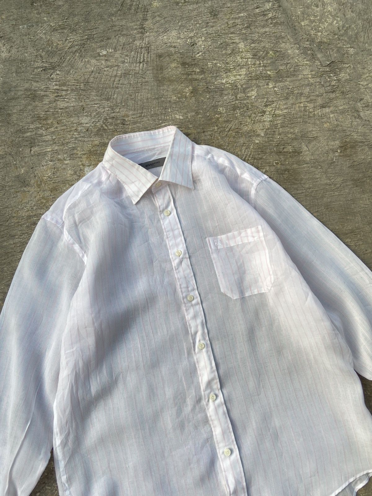 Givenchy 💸NEED GONE💸Givenchy Linen Stripe Button Ups Shirt Size US L / EU 52-54 / 3 - 2 Thumbnail