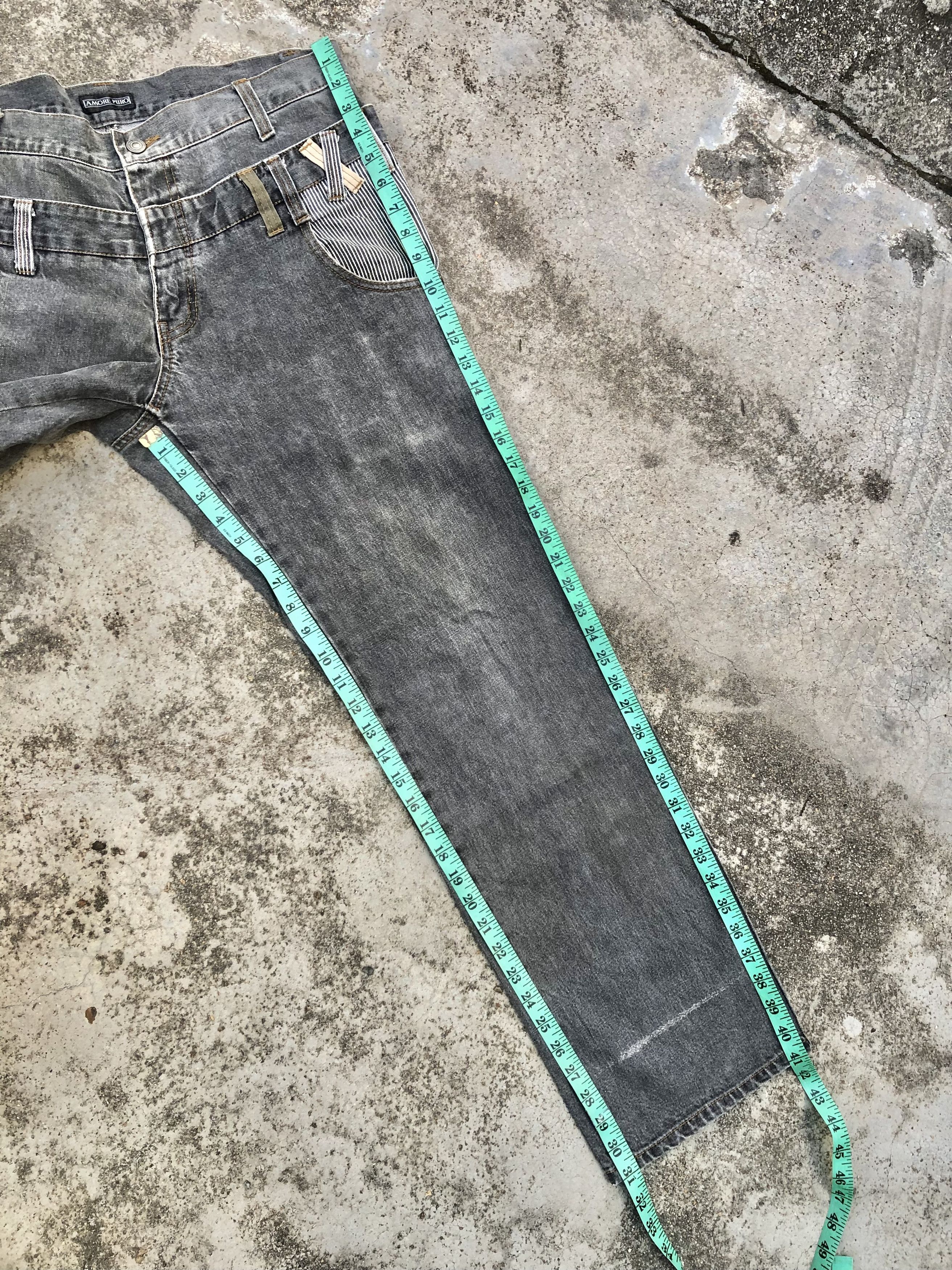 Japanese Brand AMORE PURO DOUBLE WAIST DENIM Size US 35 - 11 Thumbnail