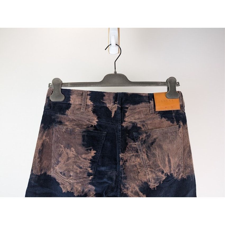 Gucci o1rshd1 Bleached Cotton Corduroy Tapered Denim Pants in Blue Size US 33 - 12 Thumbnail