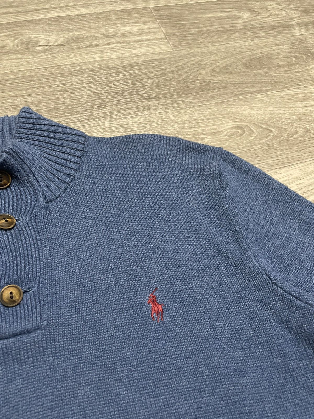 Polo Ralph Lauren Polo Ralph Lauren Half Button Knit Wool Sweater Pullover Size US L / EU 52-54 / 3 - 6 Thumbnail