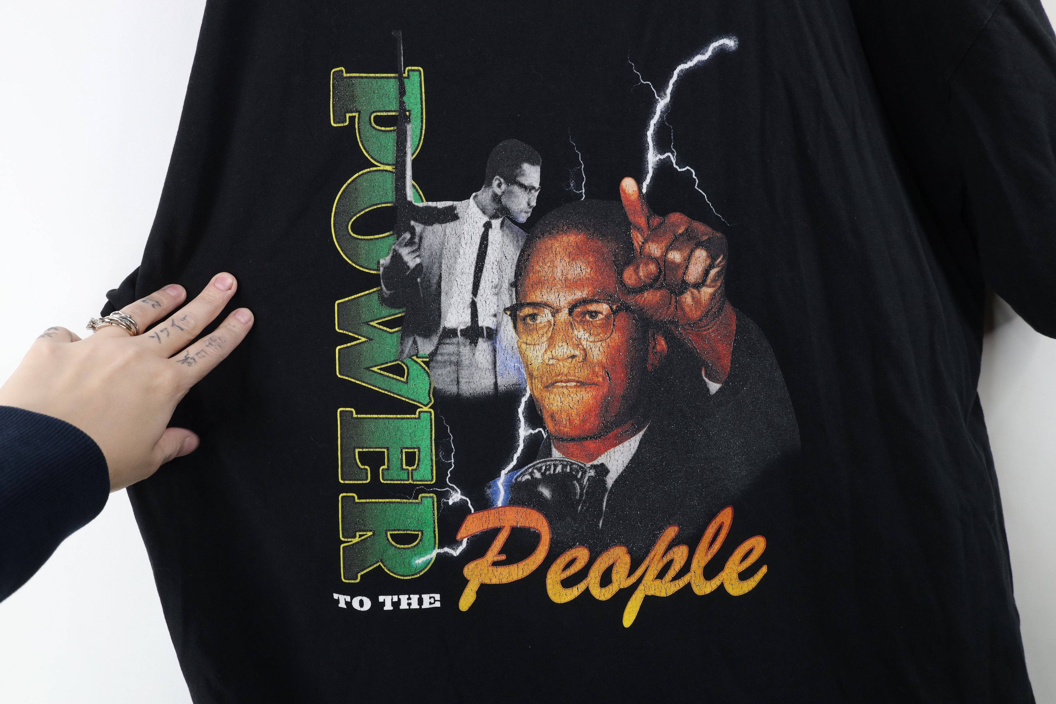 Vintage TDL The Dirty Label Malcolm X Power to the People T-Shirt Size US XXL / EU 58 / 5 - 4 Thumbnail