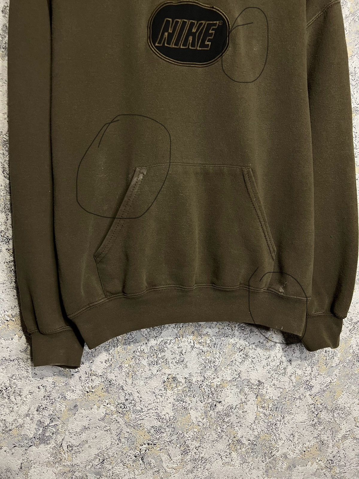 Nike × Vintage Vintage Nike Center Big Logo Brown Hoodie Swoosh Y2K Size US M / EU 48-50 / 2 - 3 Thumbnail