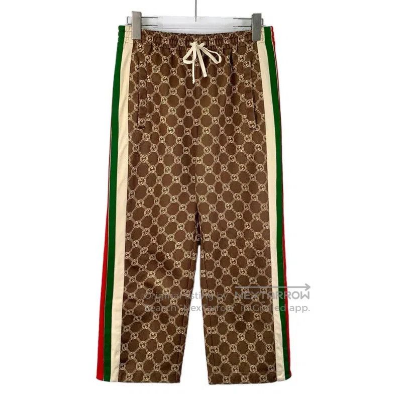 Gucci Gucci Brown Logo Print Casual Pants. Size US 26 / EU 42 - 1 Thumbnail