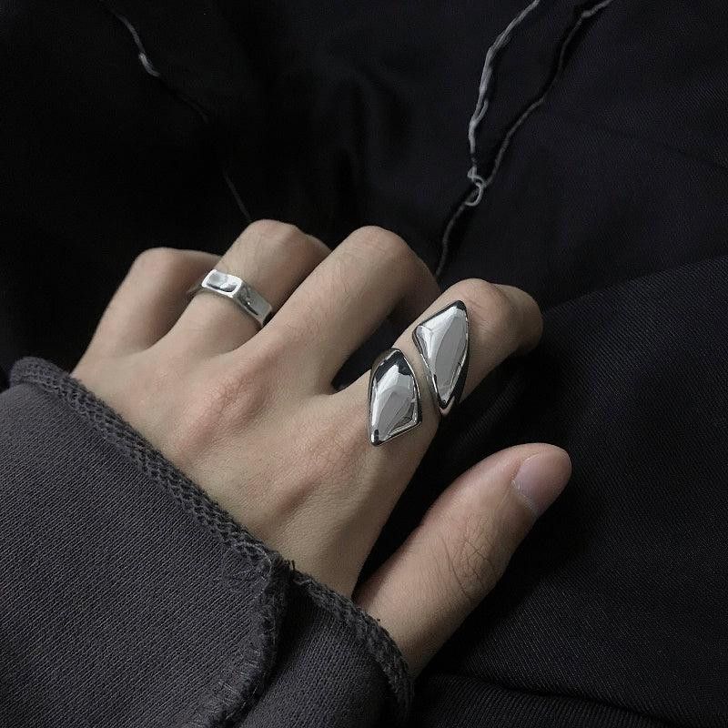 Jewelry Cold Steel Ring in Silver, Men's