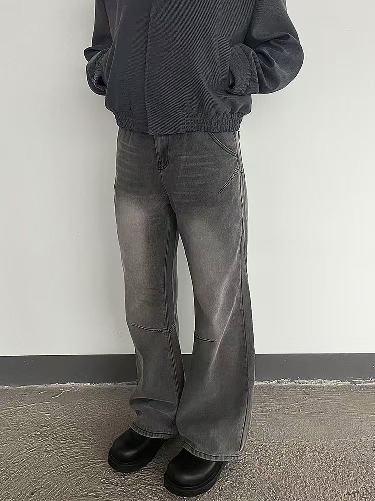 Japanese Brand × Jean Japanese retro street washed distressed jeans for men Size US 32 / EU 48 - 3 Thumbnail