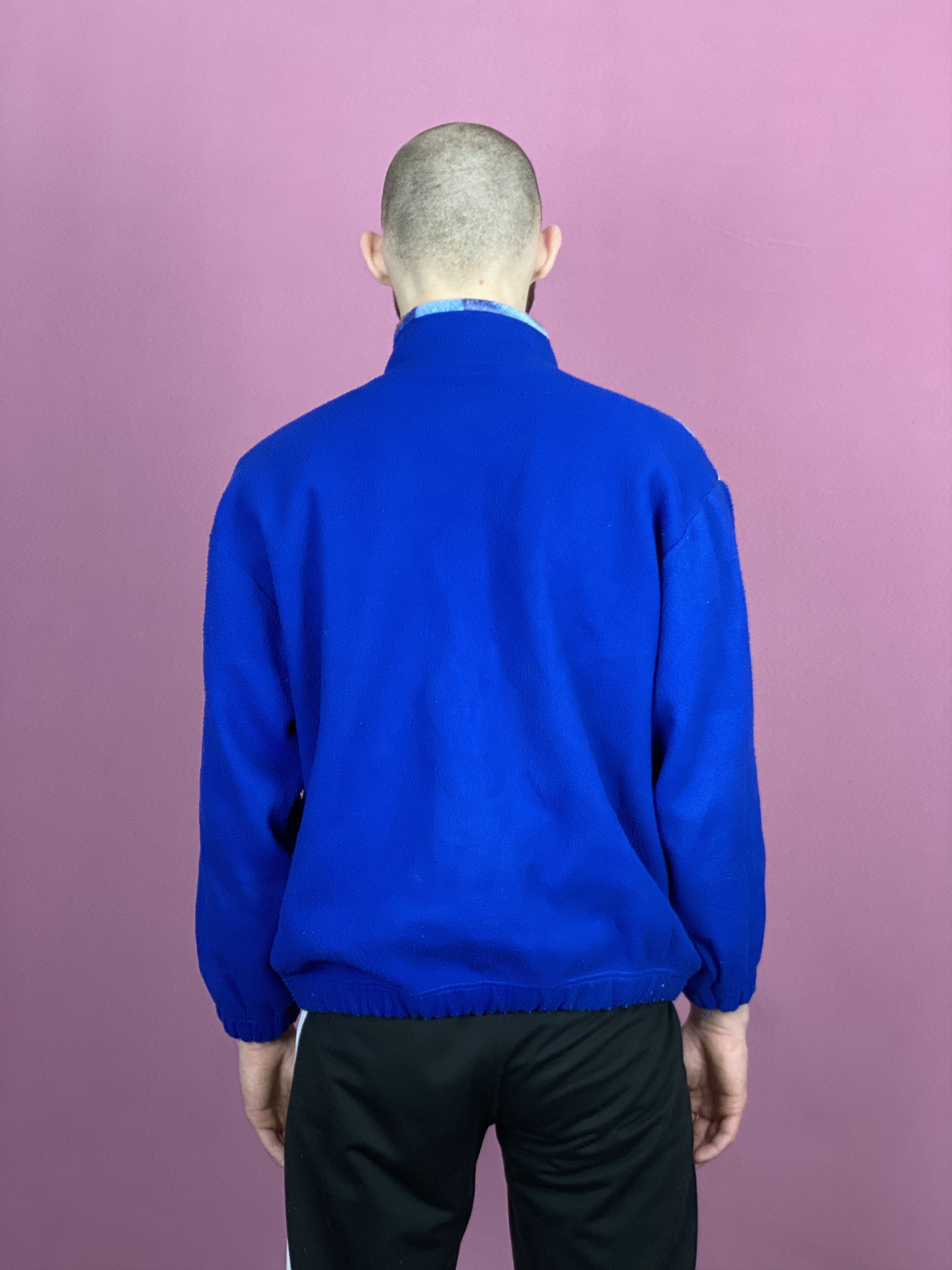 Vintage 90s Vintage Men's Half Snap Neck Fleece - M Size US L / EU 52-54 / 3 - 3 Thumbnail