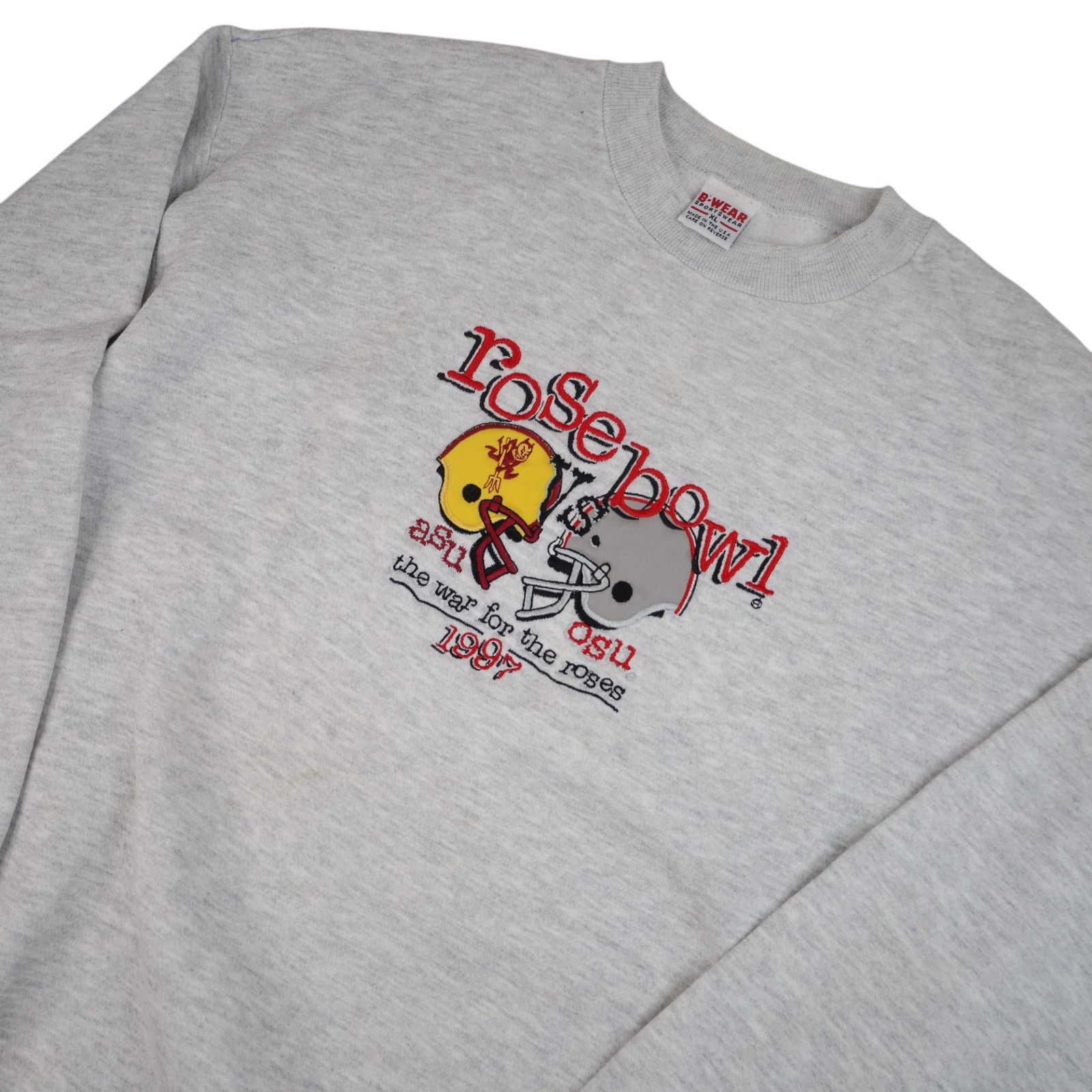 NCAA × Vintage Vintage 1997 ASU vs OSU Rose Bowl Embroidered Sweatshirt Size US XL / EU 56 / 4 - 2 Thumbnail