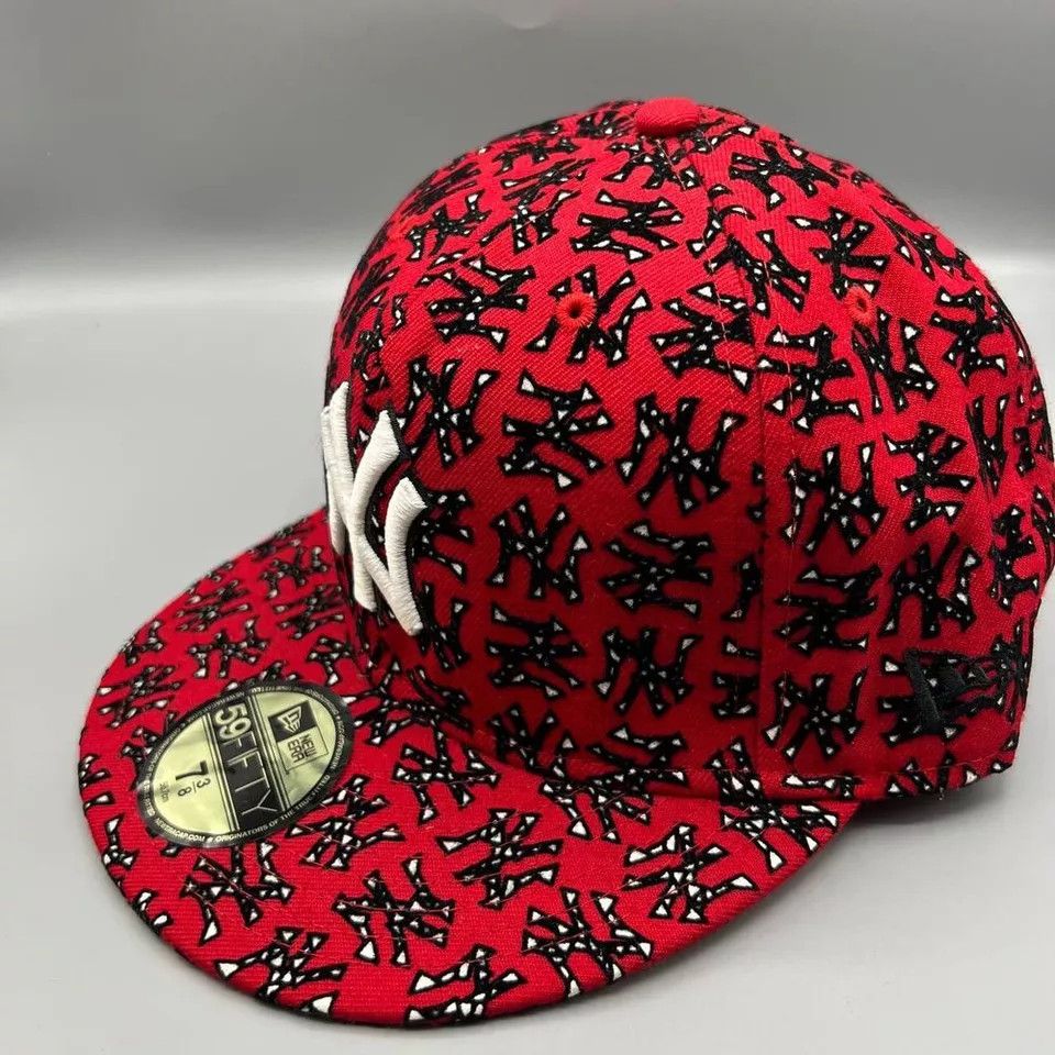 New Era New York Yankees Hat Men 7 1/2 59Fifty New Era MLB Fitted Size ONE SIZE - 2 Thumbnail