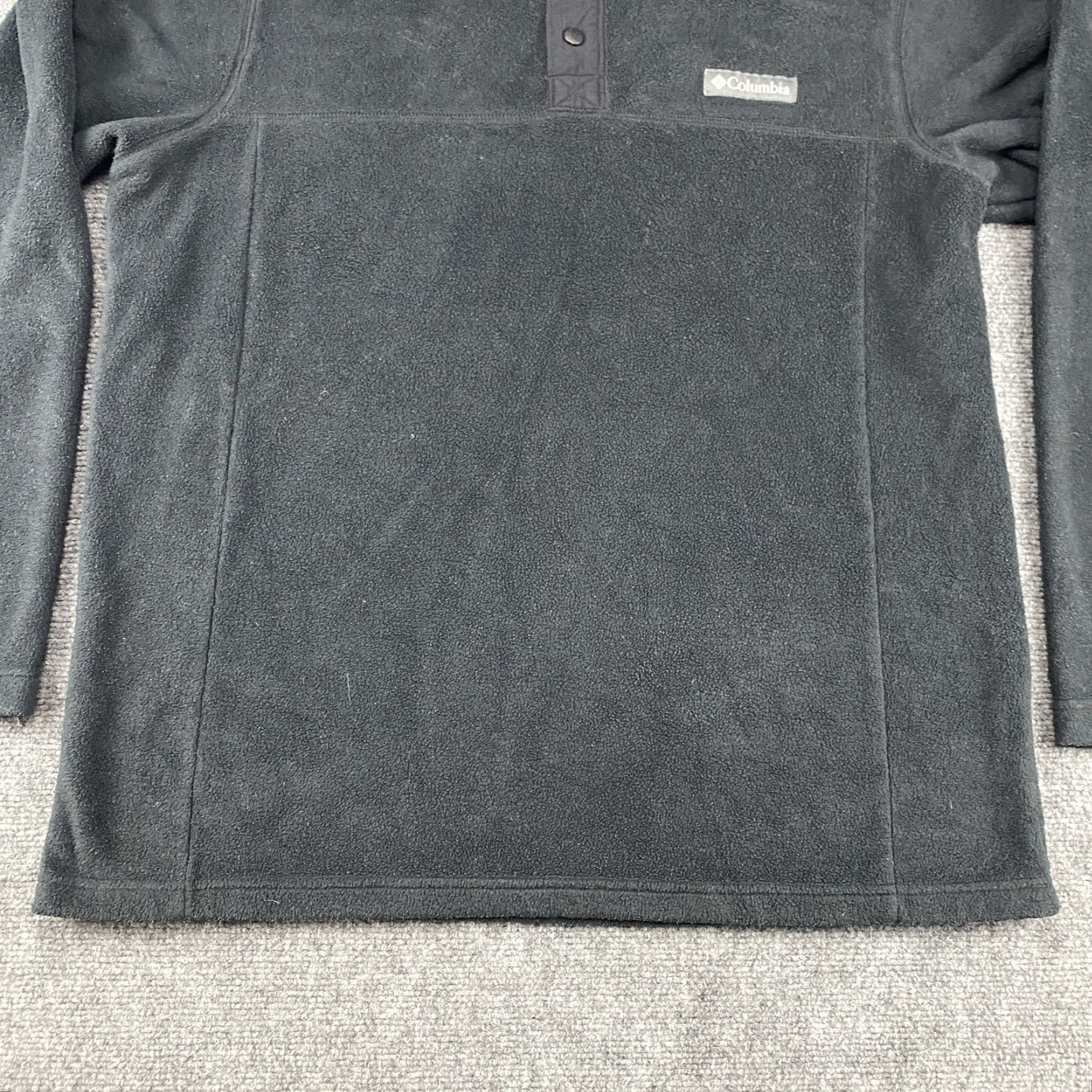 Vintage Columbia Sweatshirt Pullover Mens Large Black Fleece Snap Button Outdoor Hiking Mock Neck Long Sleeve Embroidered Logo Classic Polyester Size US L / EU 52-54 / 3 - 4 Thumbnail