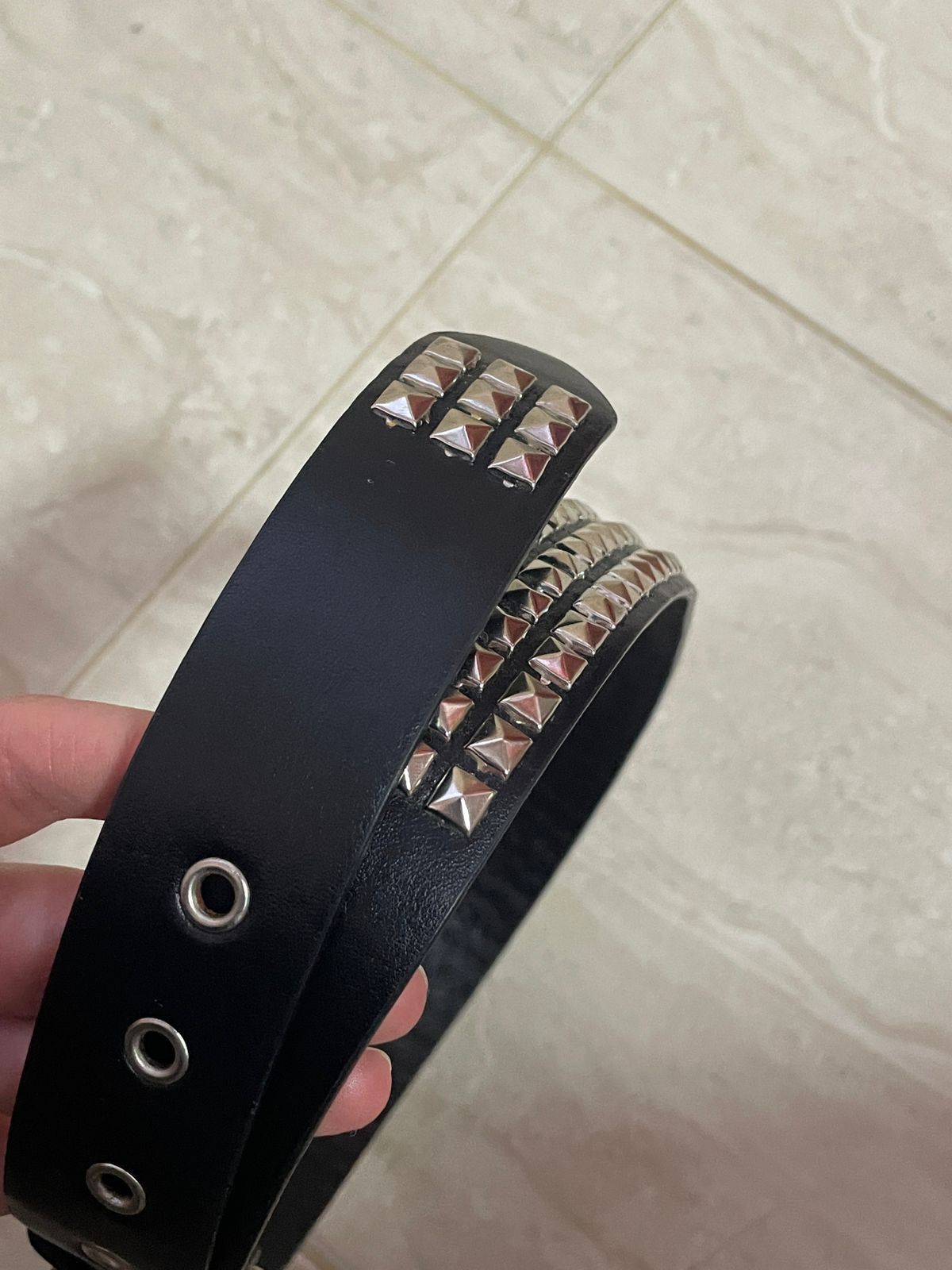Japanese Brand Pyramid Studded Punk Vintage Belt Y2K Size ONE SIZE - 7 Thumbnail